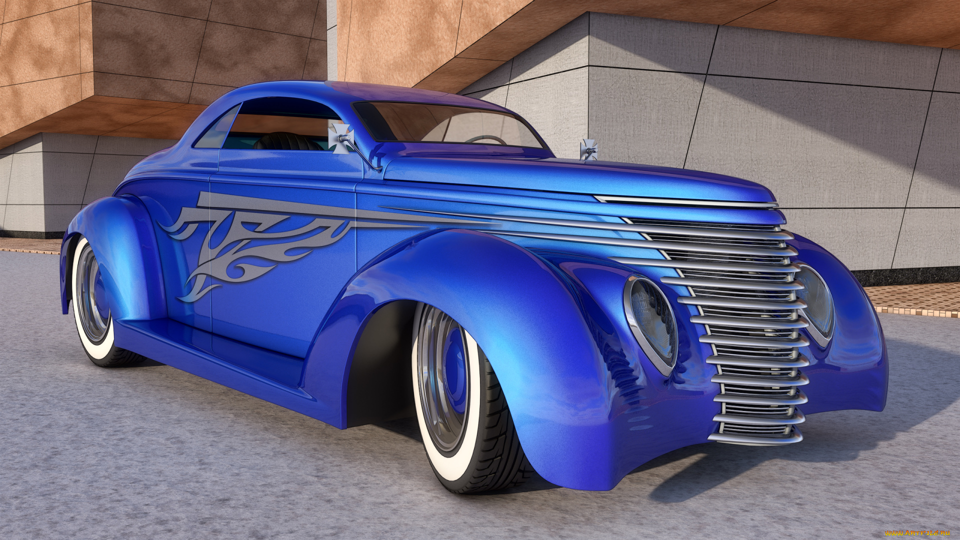 автомобили, 3д, ford, 1937