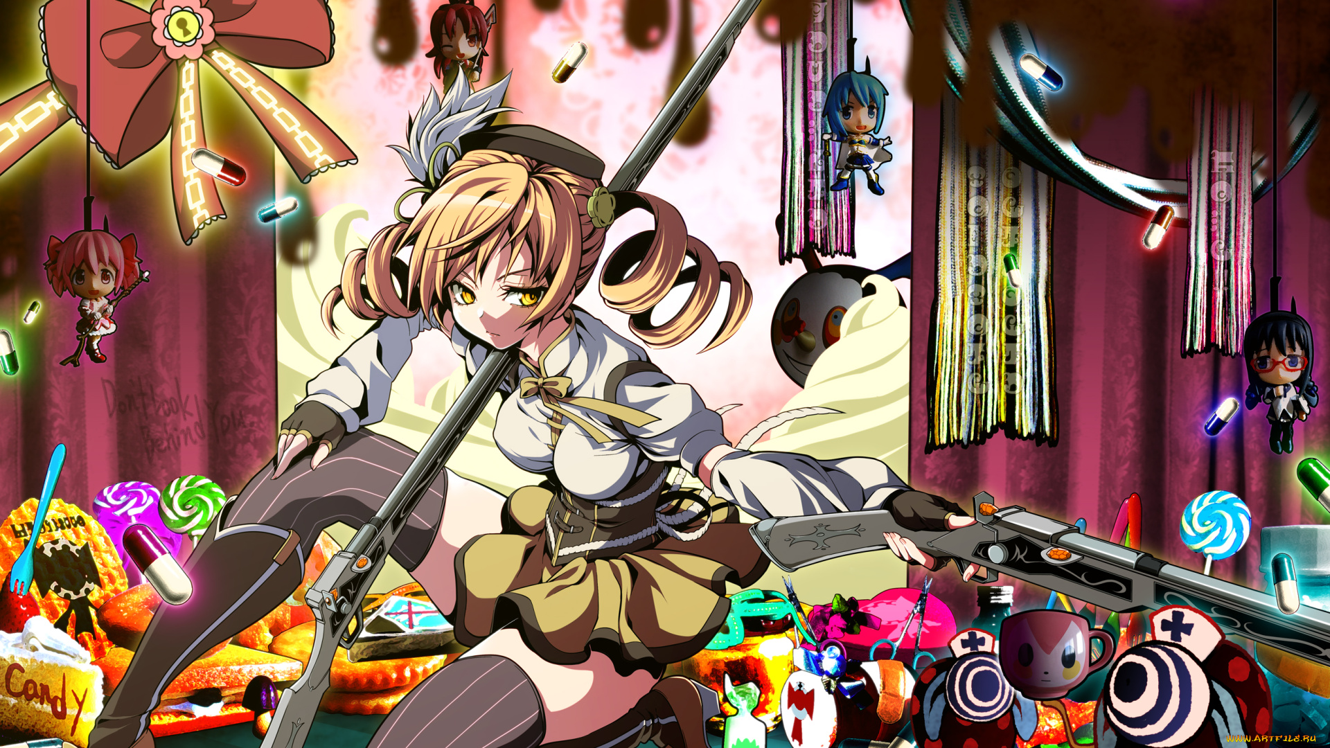 by, uousa, аниме, mahou, shoujo, madoka, magika, tomoe, mami, magica