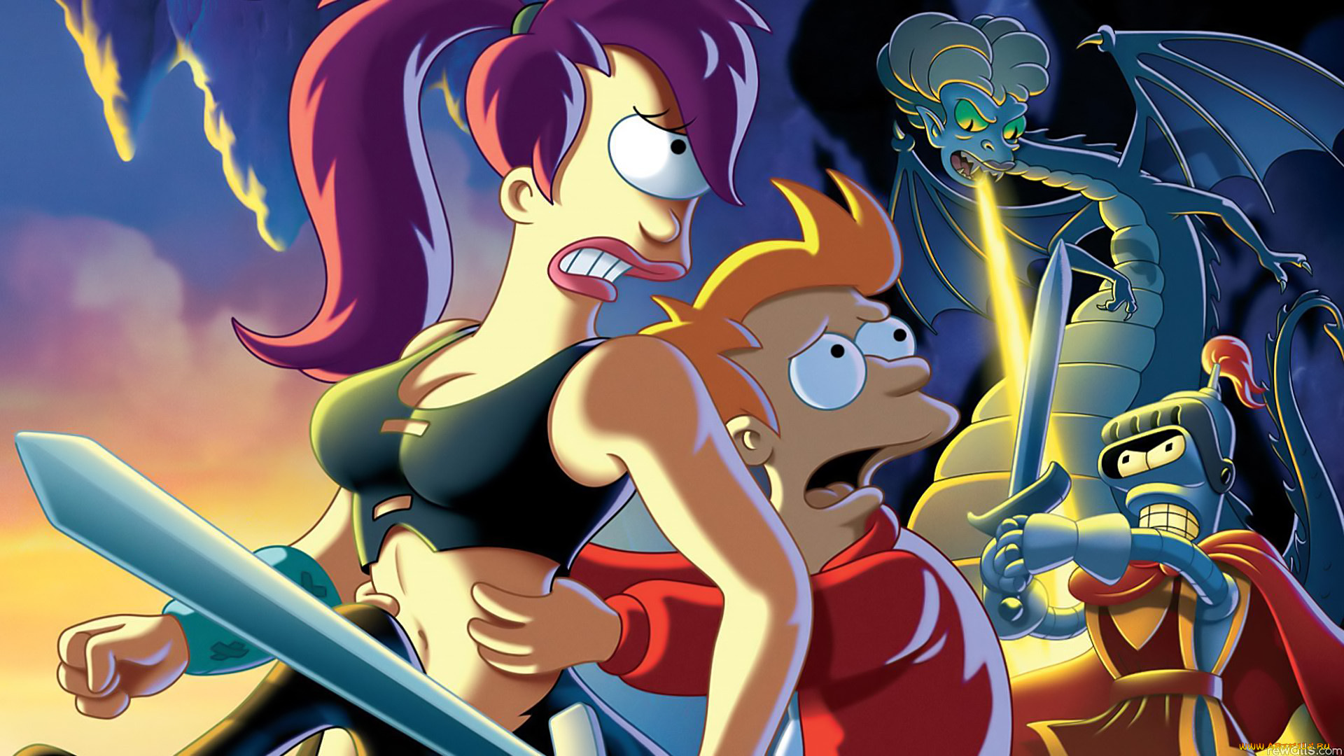 futurama, мультфильмы, футурама