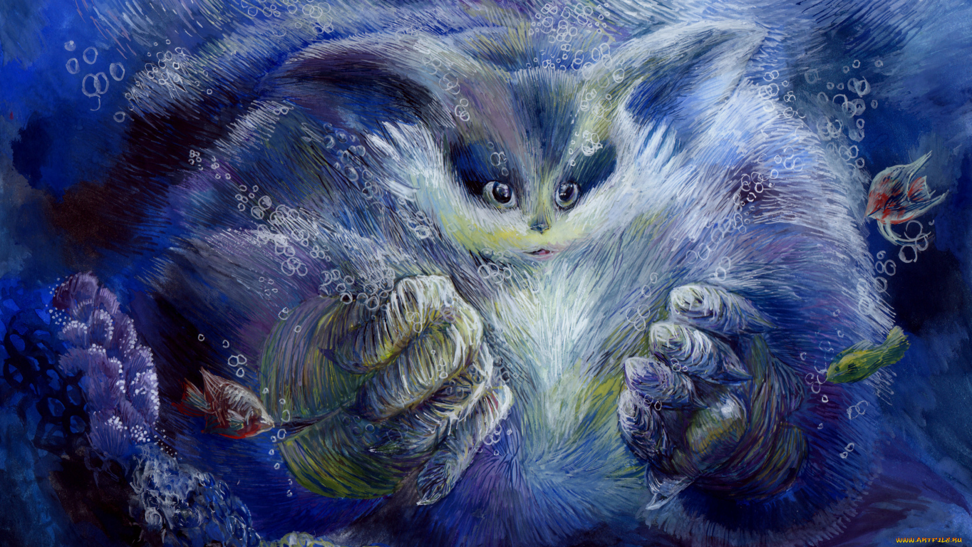 рисованные, животные, сказочные, мифические, рисунок