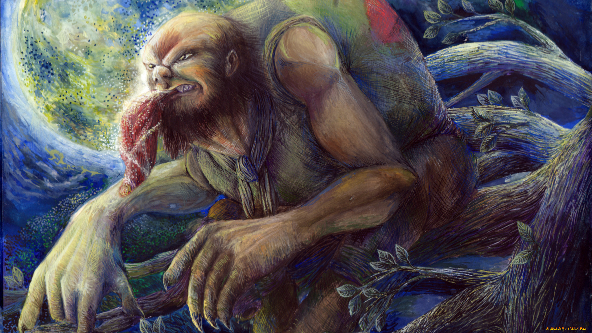 рисованные, животные, сказочные, мифические, рисунок