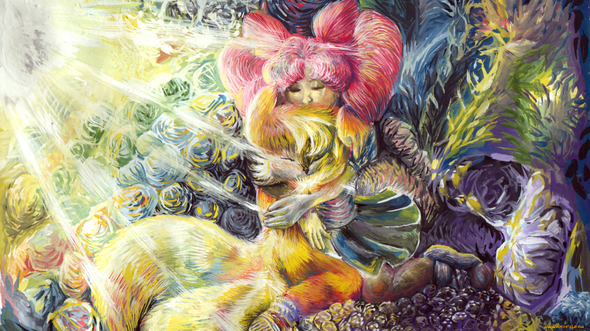 рисованные, животные, сказочные, мифические, рисунок