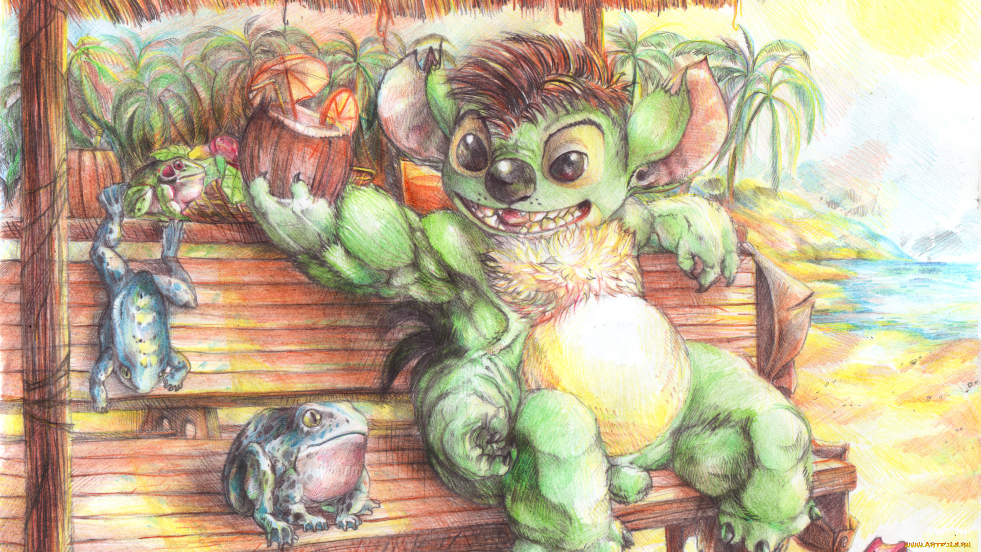 рисованные, животные, сказочные, мифические, рисунок