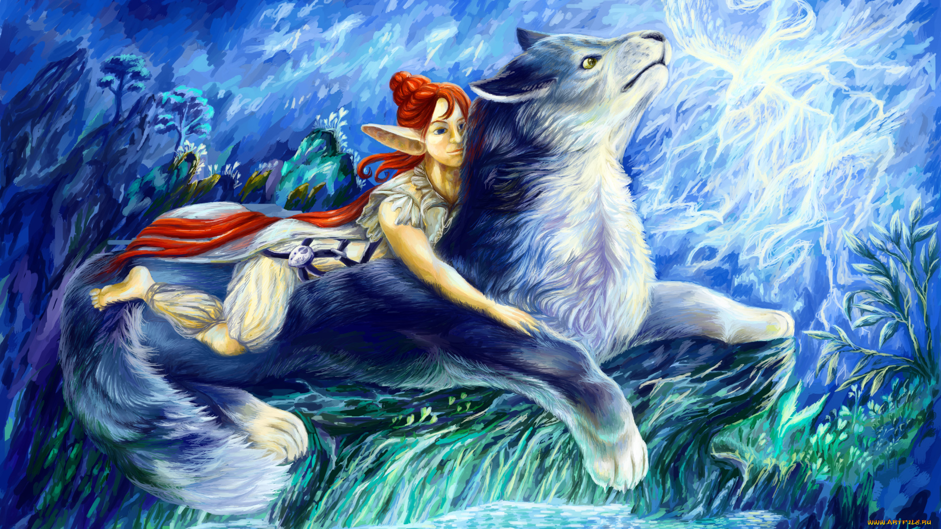 рисованные, животные, сказочные, мифические, рисунок