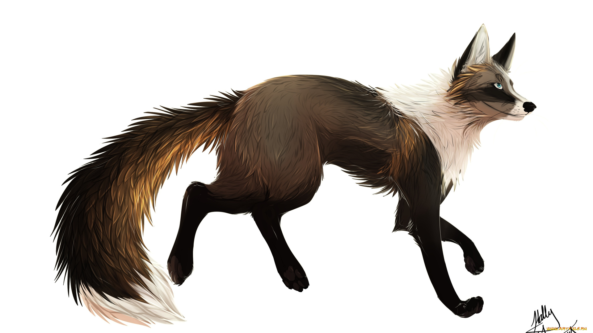 рисованные, животные, сказочные, мифические, лиса