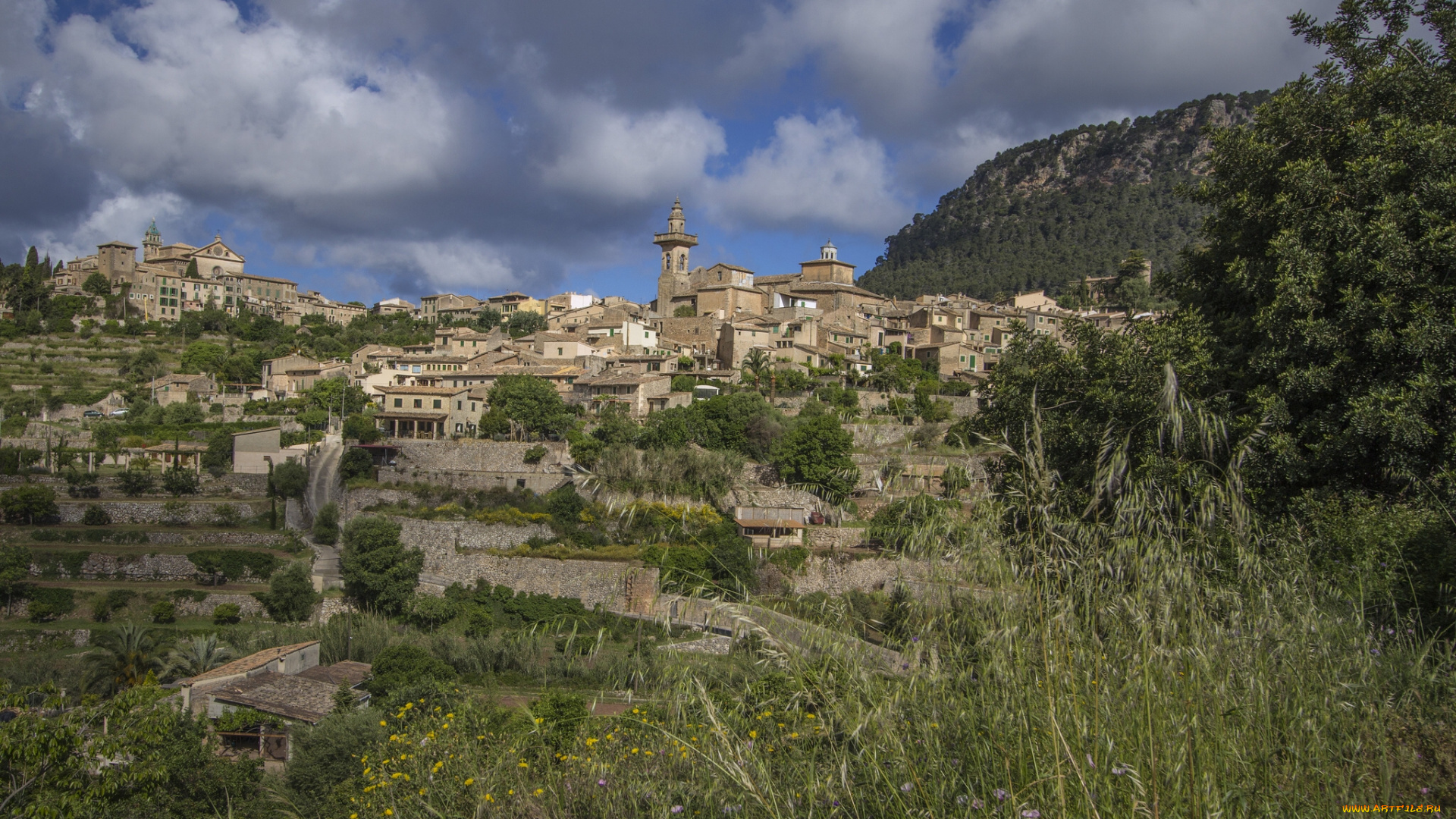 valldemossa, mallorca, spain, города, панорамы, испания, здания, мальорка, вальдемоса