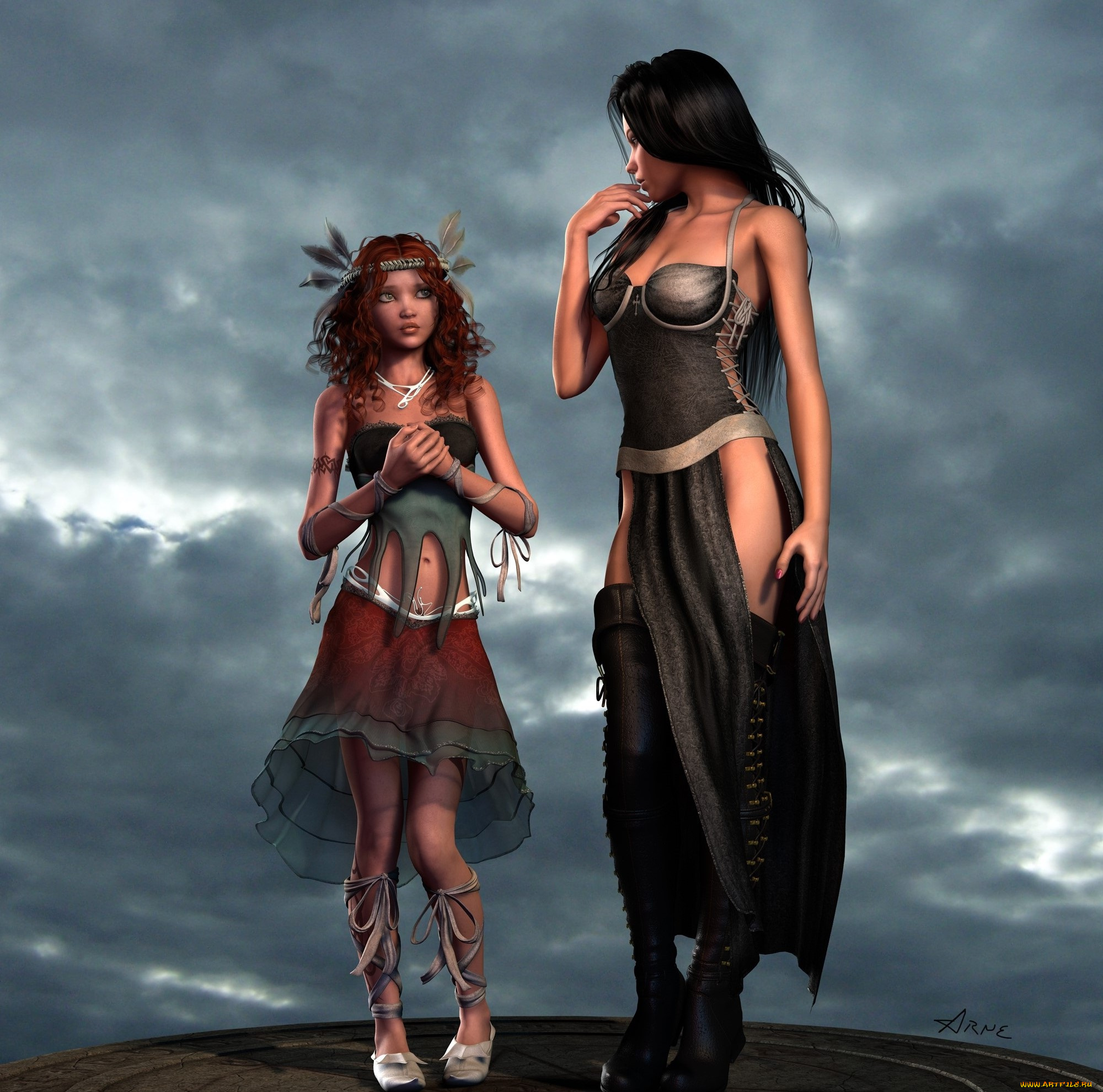 3д, графика, elves, эльфы, девушка, эльфийка