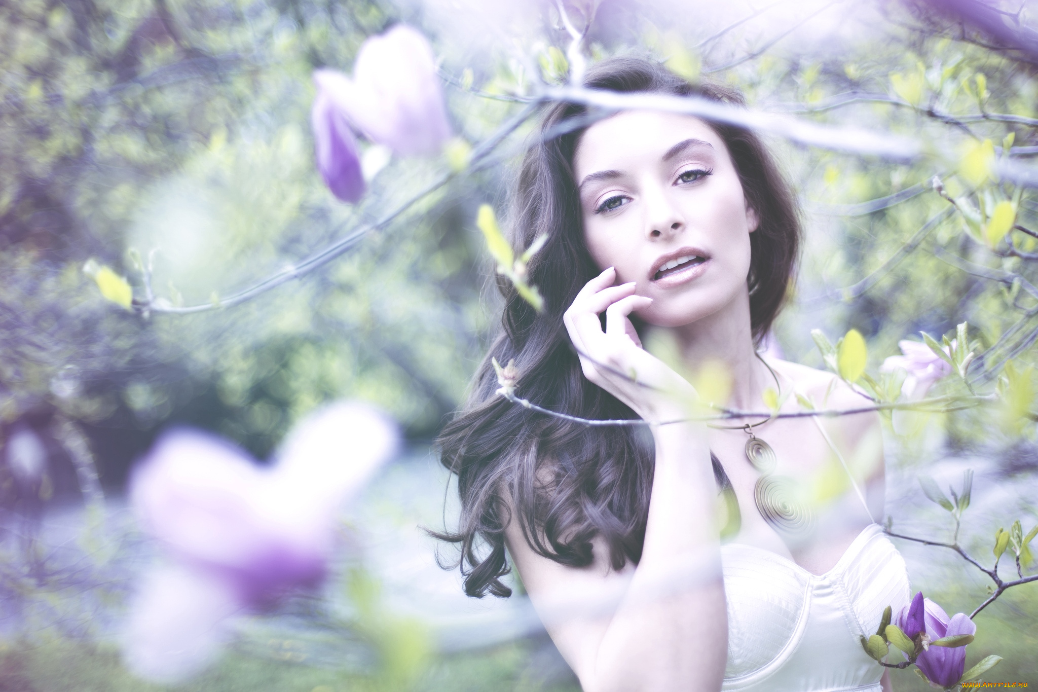 -Unsort, Брюнетки, Шатенки, девушки, unsort, брюнетки, шатенки, магнолия, настроение, романтика