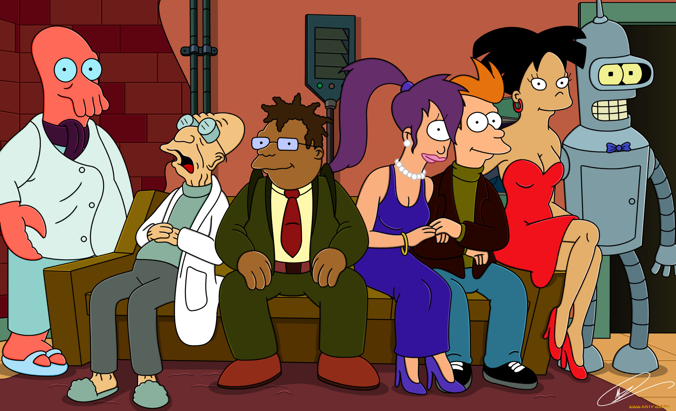 futurama, мультфильмы, футурама