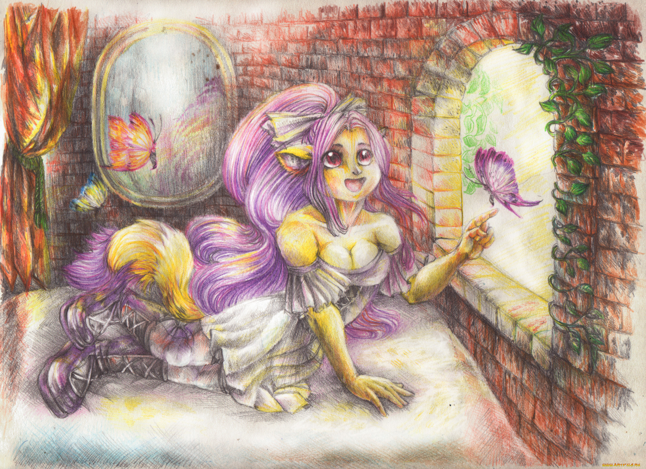 рисованные, животные, сказочные, мифические, рисунок