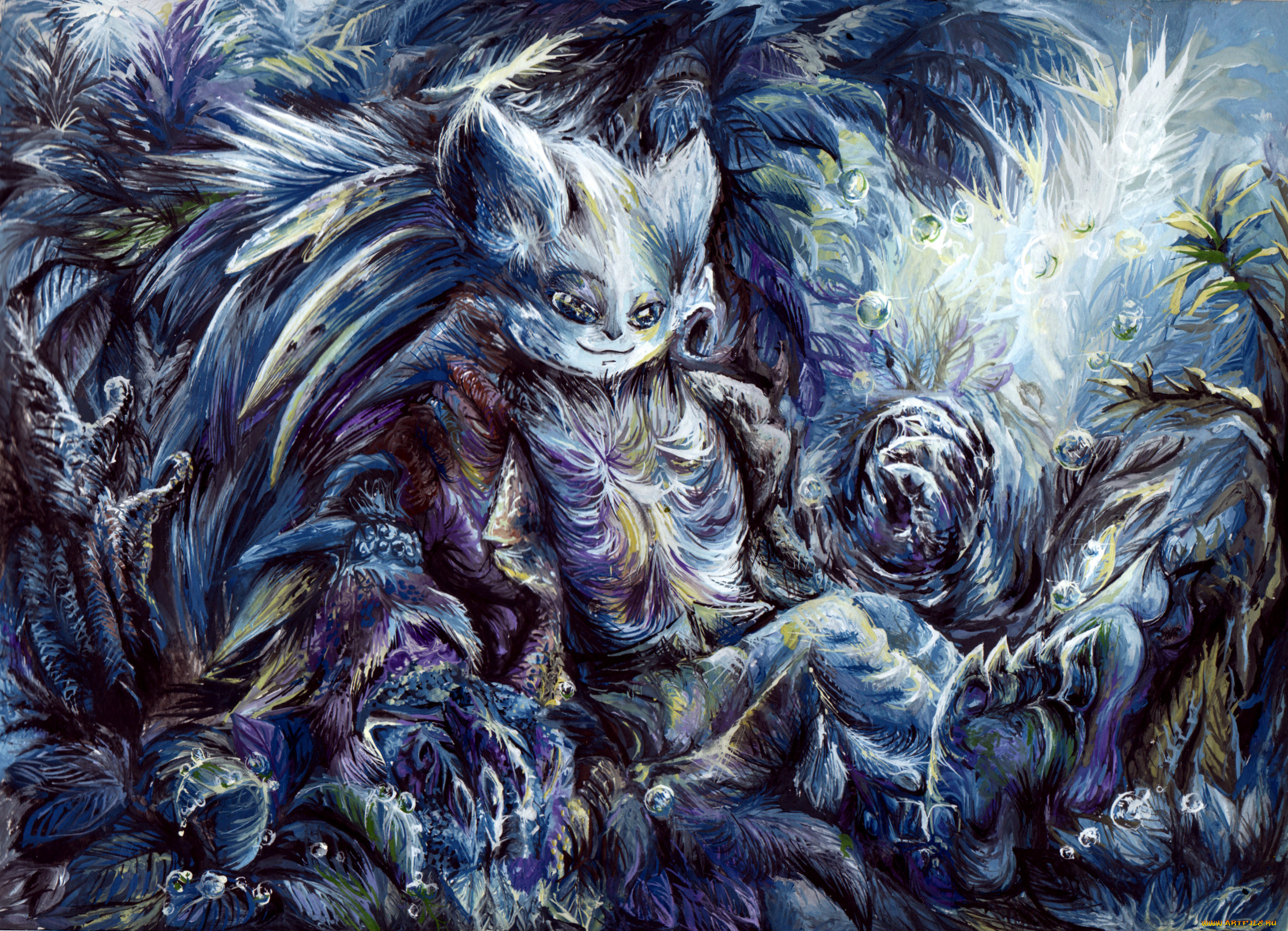 рисованные, животные, сказочные, мифические, рисунок