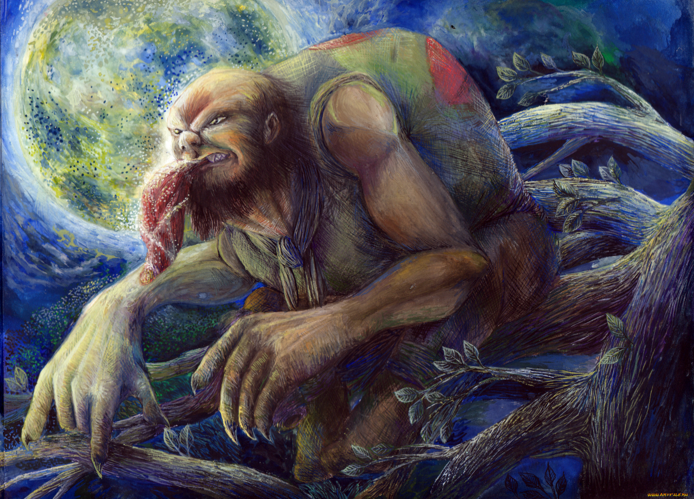 рисованные, животные, сказочные, мифические, рисунок