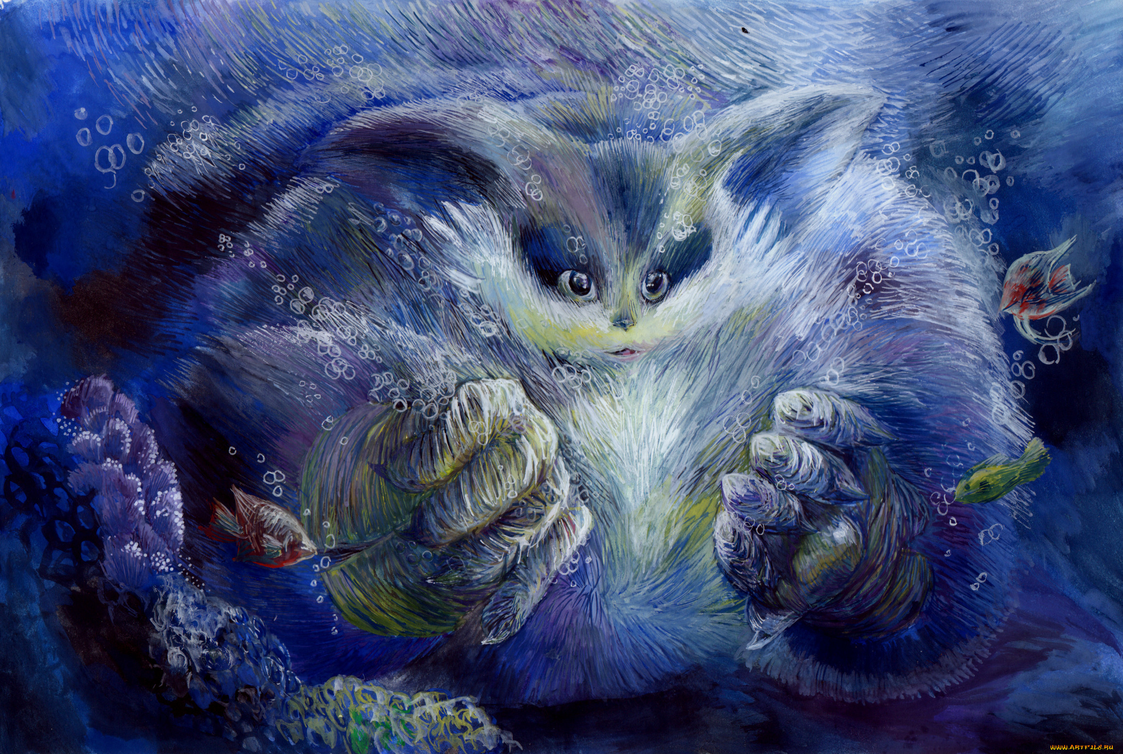 рисованные, животные, сказочные, мифические, рисунок