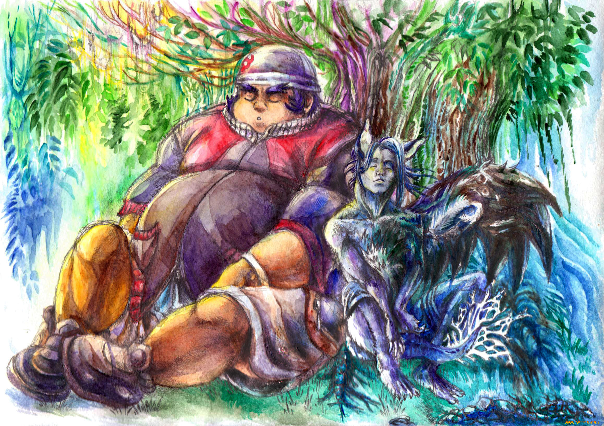 рисованные, животные, сказочные, мифические, рисунок