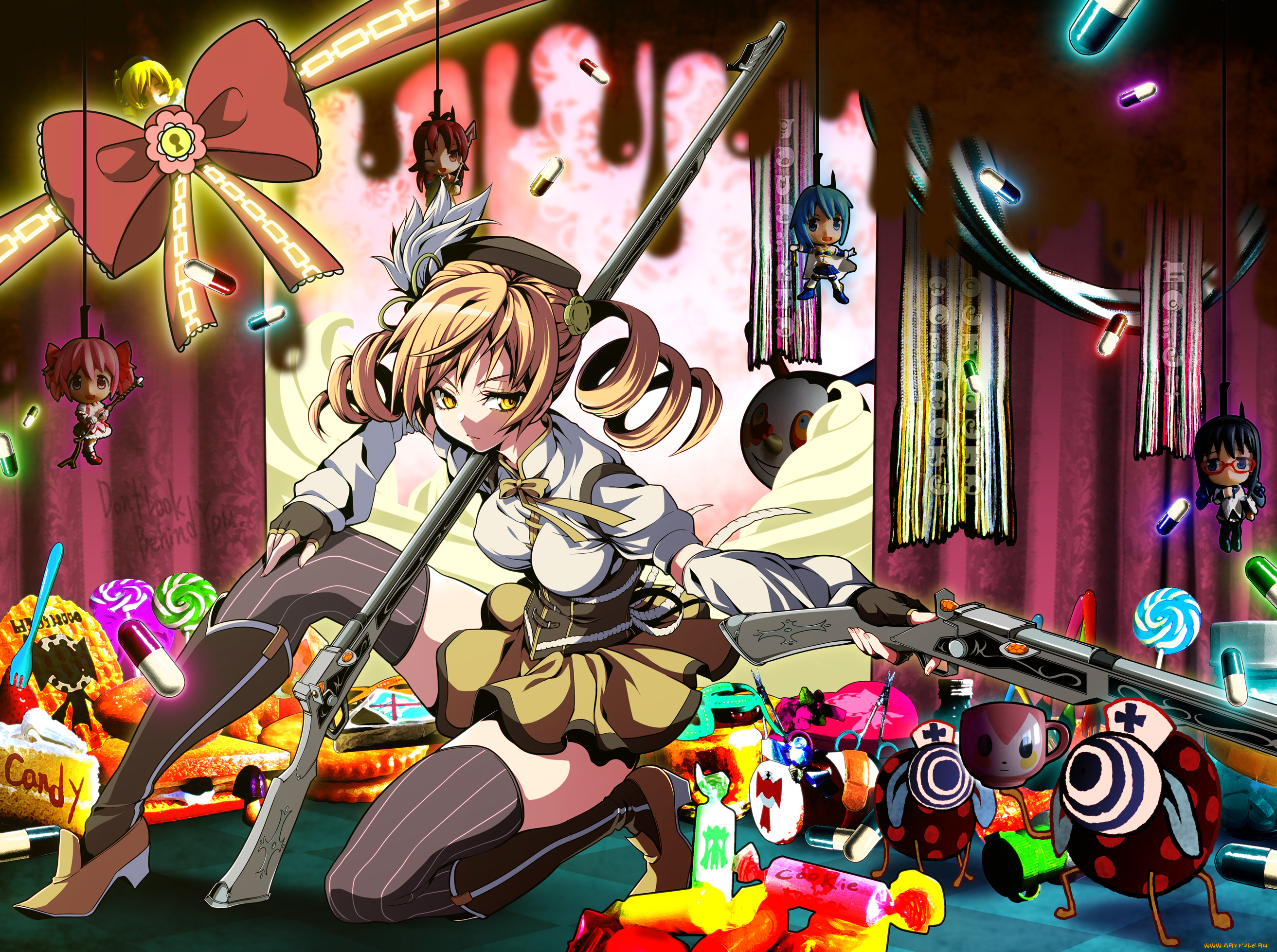 by, uousa, аниме, mahou, shoujo, madoka, magika, tomoe, mami, magica