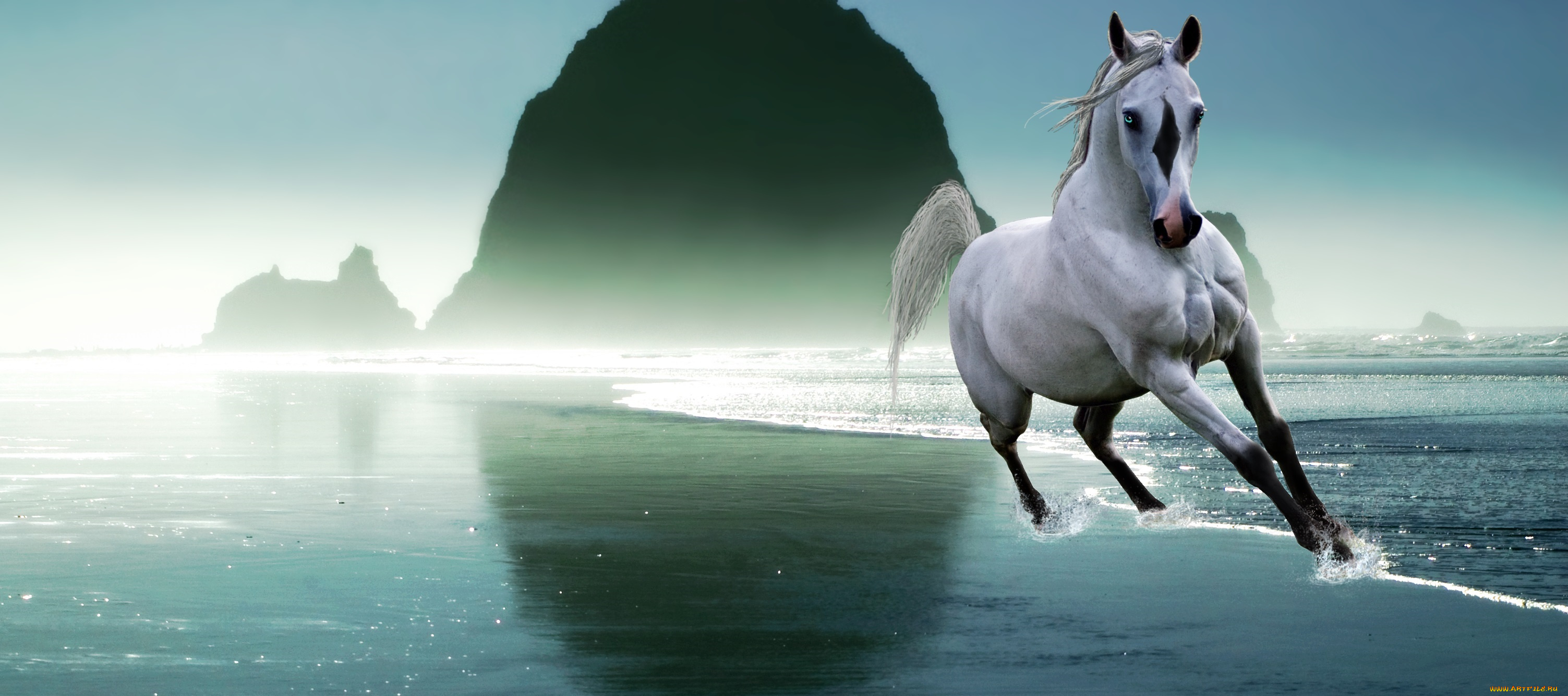 разное, компьютерный, дизайн, скалы, море