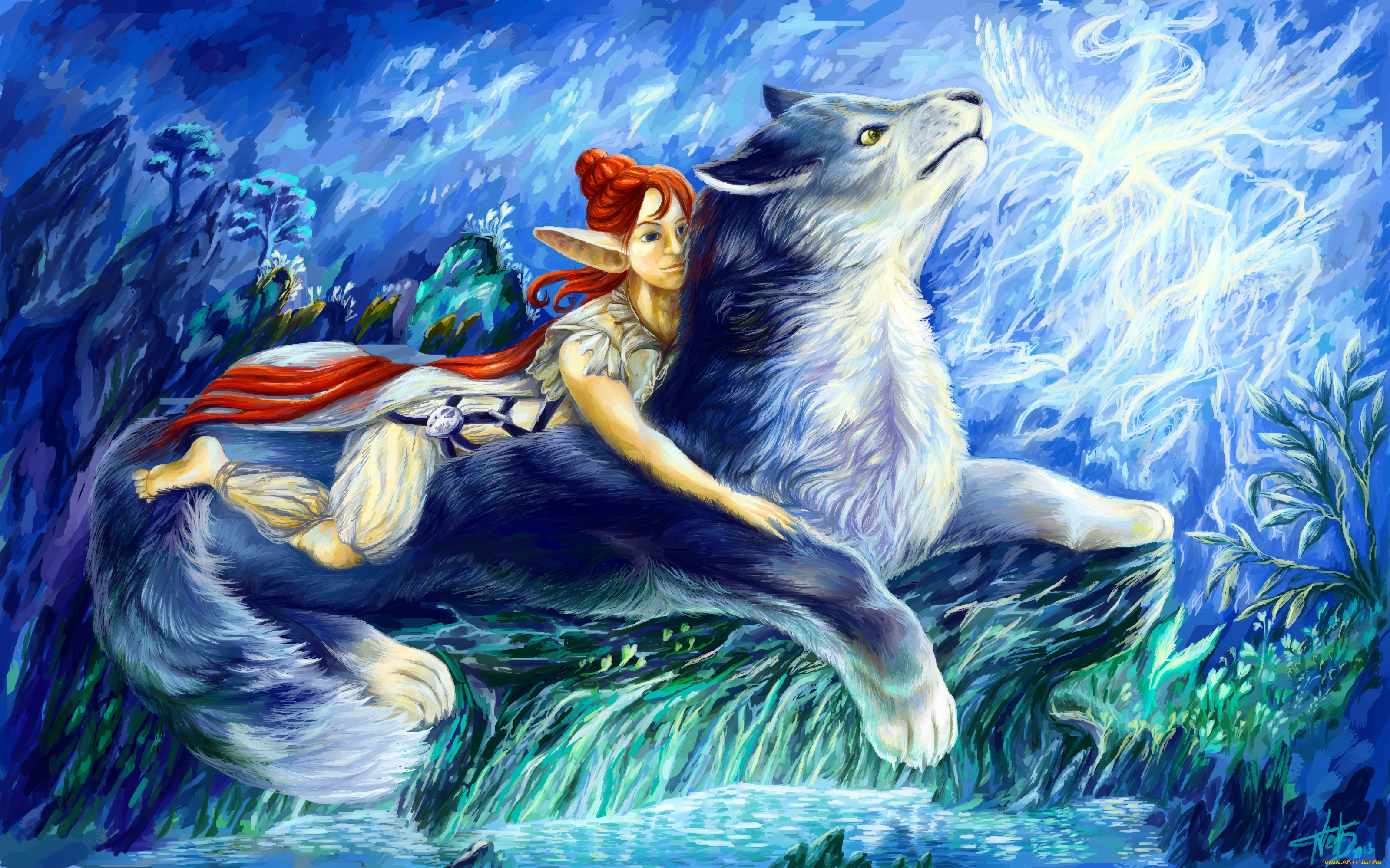 рисованные, животные, сказочные, мифические, рисунок