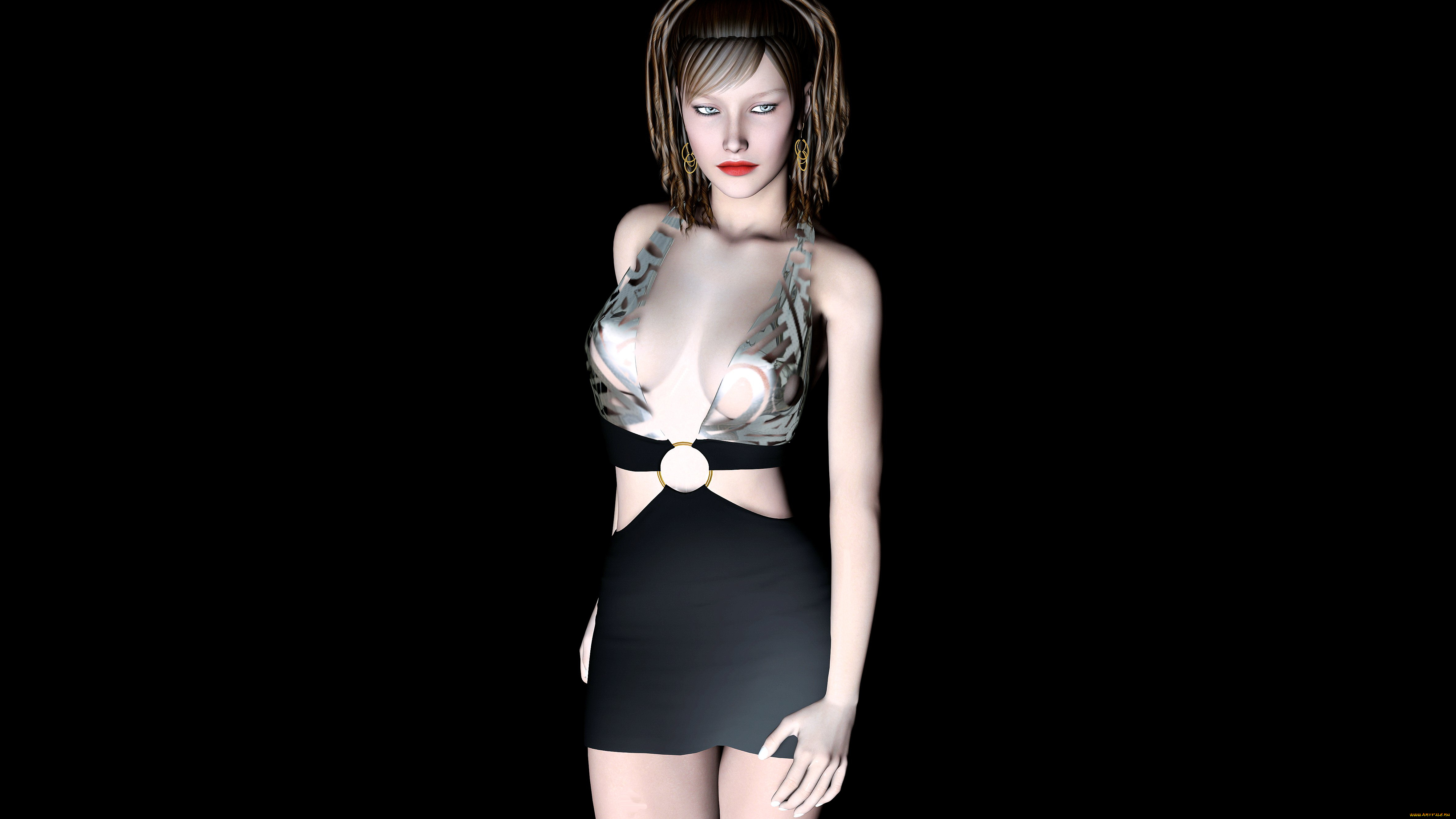 3д, графика, people, люди, девушка, взгляд