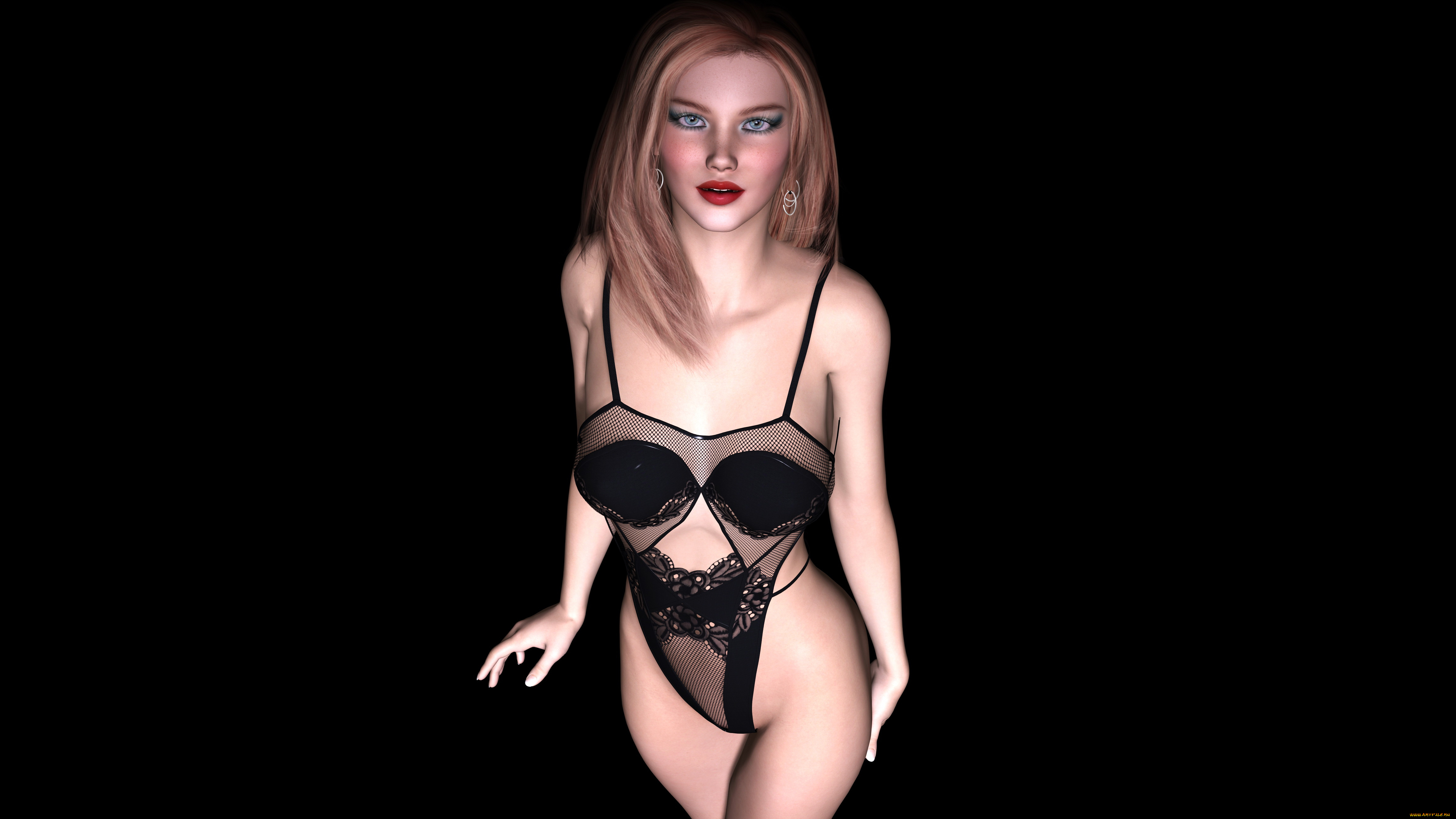 3д, графика, people, люди, девушка, взгляд