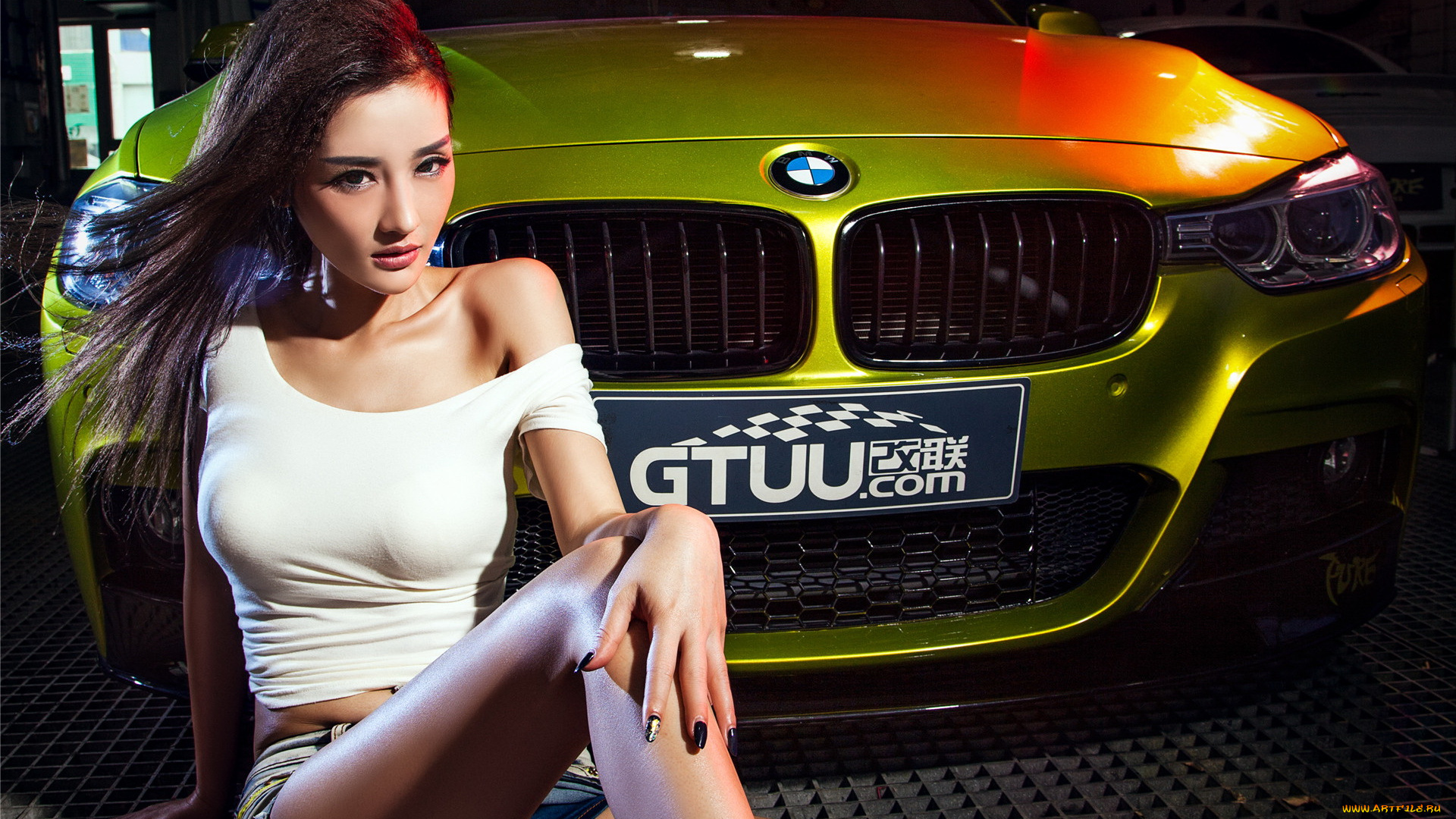 автомобили, авто, с, девушками, девушка, азиатка, автомобиль