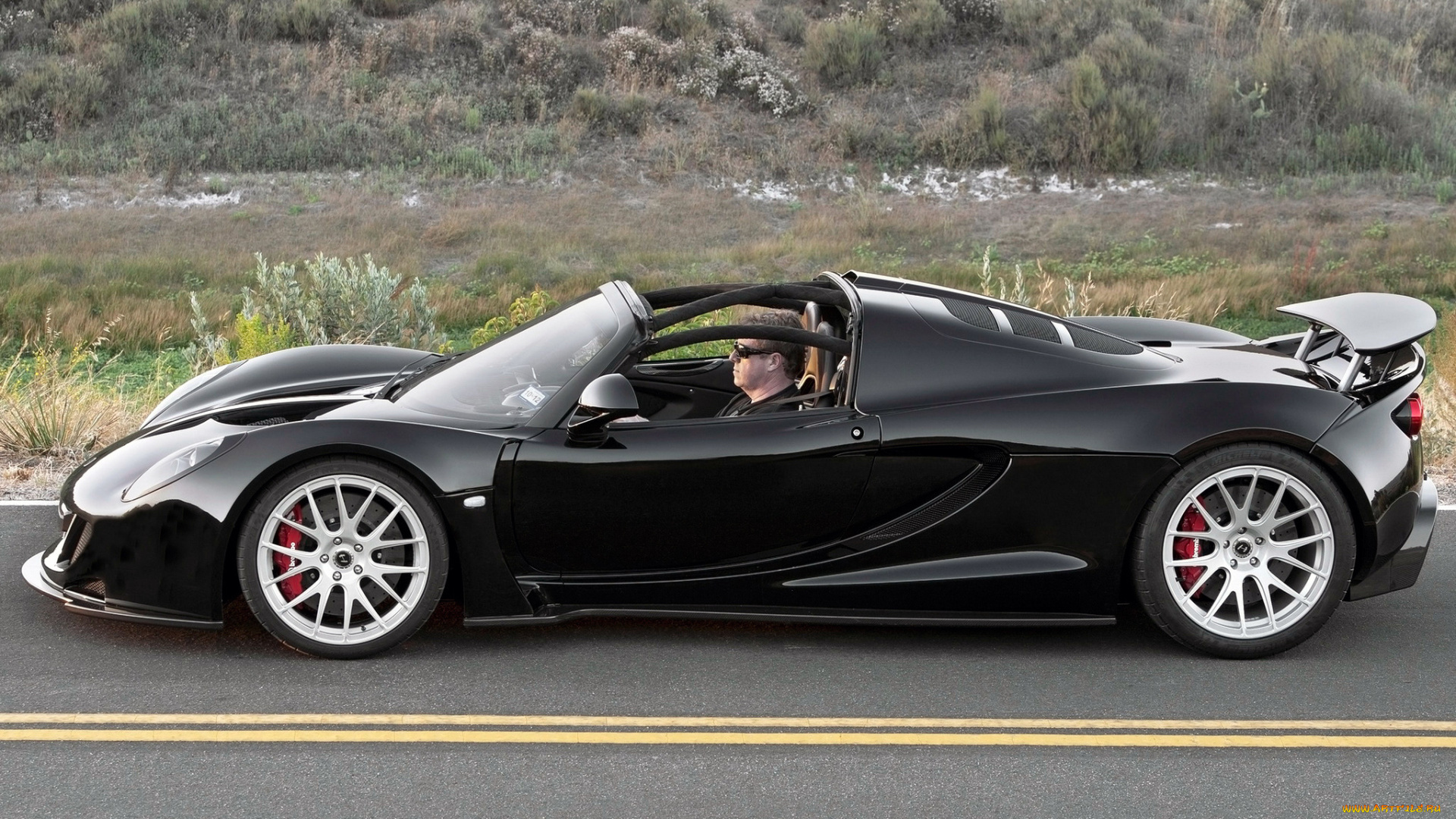 автомобили, lotus, hennessey, venom, gt, spyder, '2013г, темный