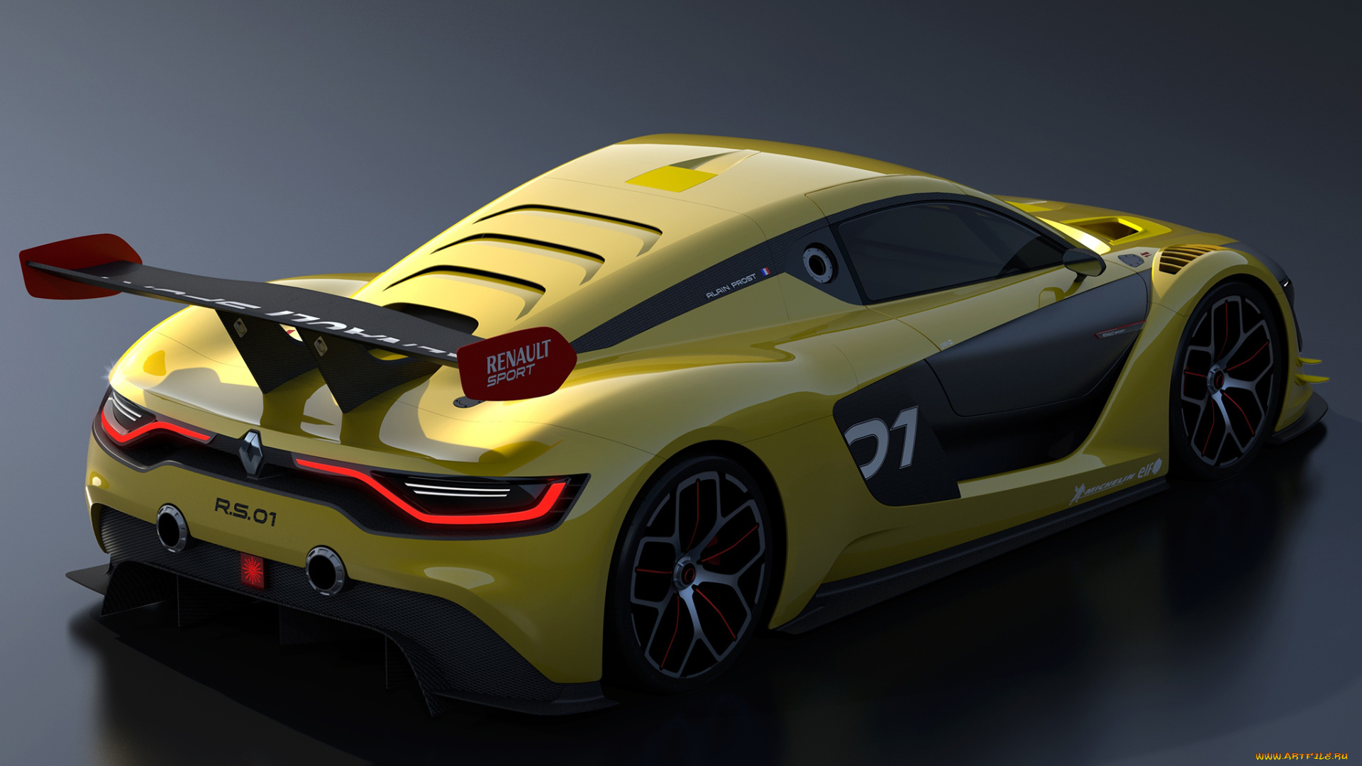 автомобили, renault, желтый, sport, r-s, 2014г