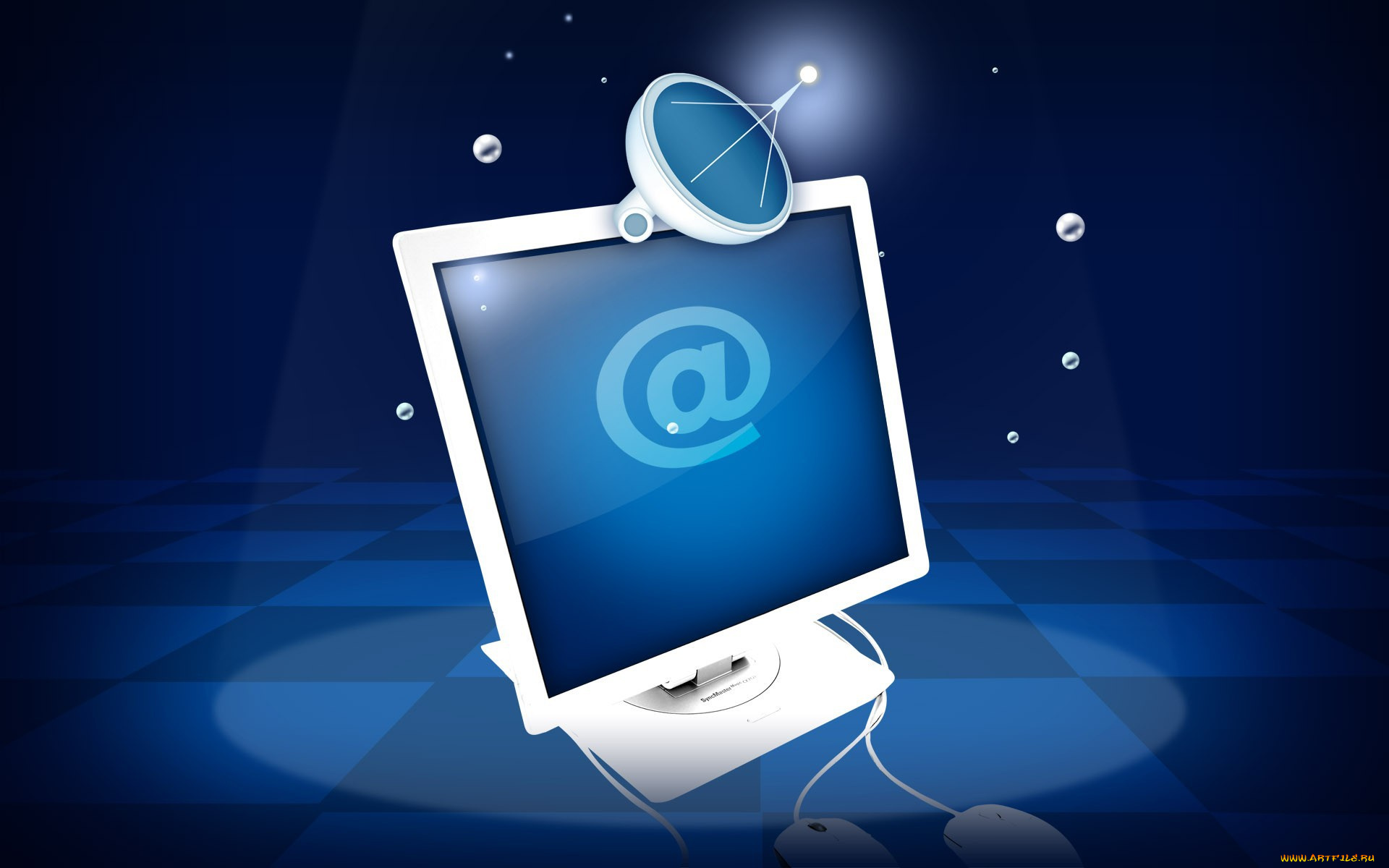 компьютеры, -unknown, , разное, монитор, стол, антенна, экран, мышка, собака, интернет