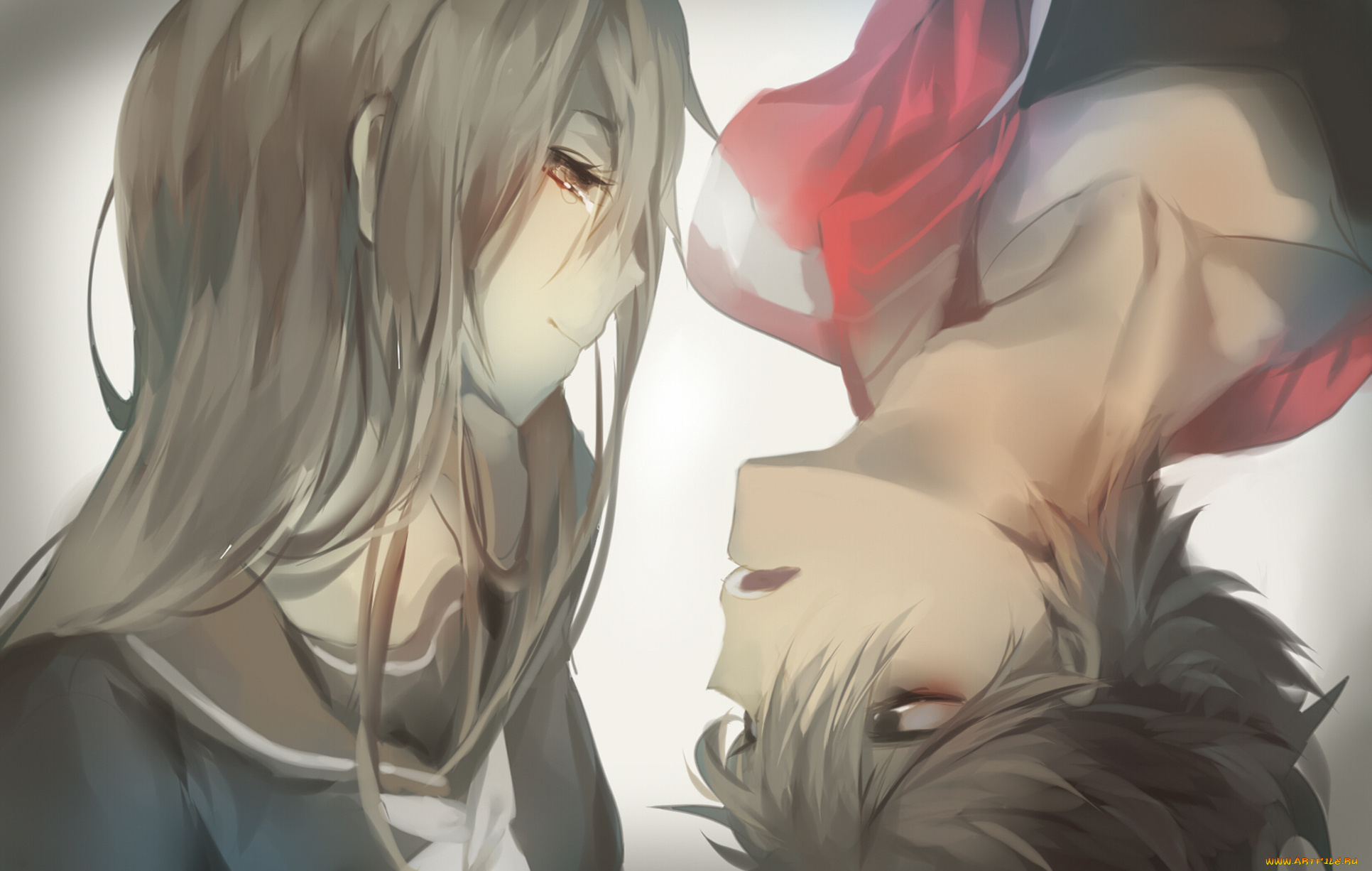 аниме, *unknown, , другое, школьная, форма, слеза, девушка, парень