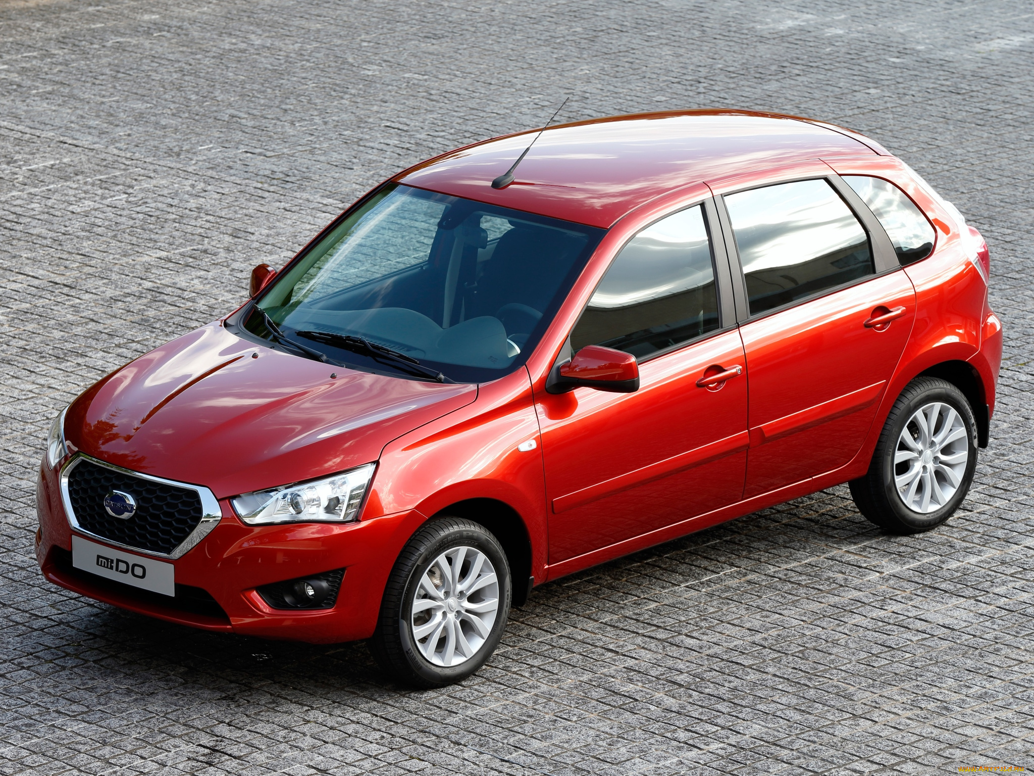 автомобили, nissan, datsun, красный, 2014г, mi-do