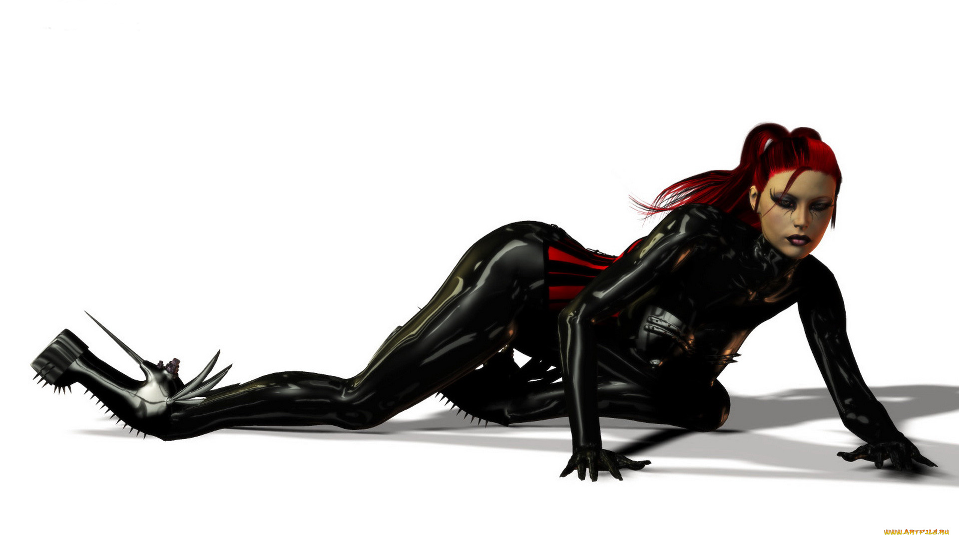 3д, графика, люди, , people, взгляд, униформа, латекс, фон, девушка