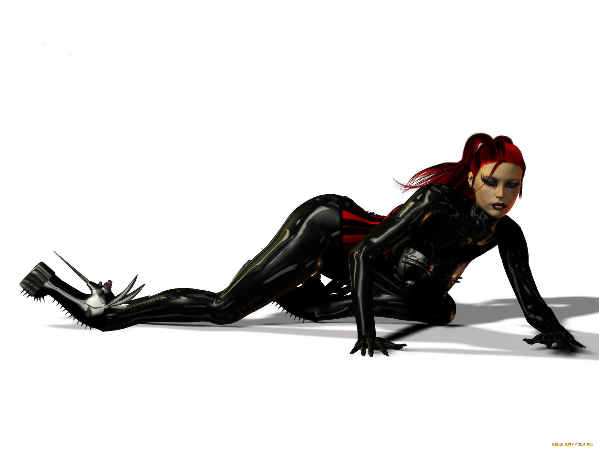 3д, графика, люди, , people, взгляд, униформа, латекс, фон, девушка