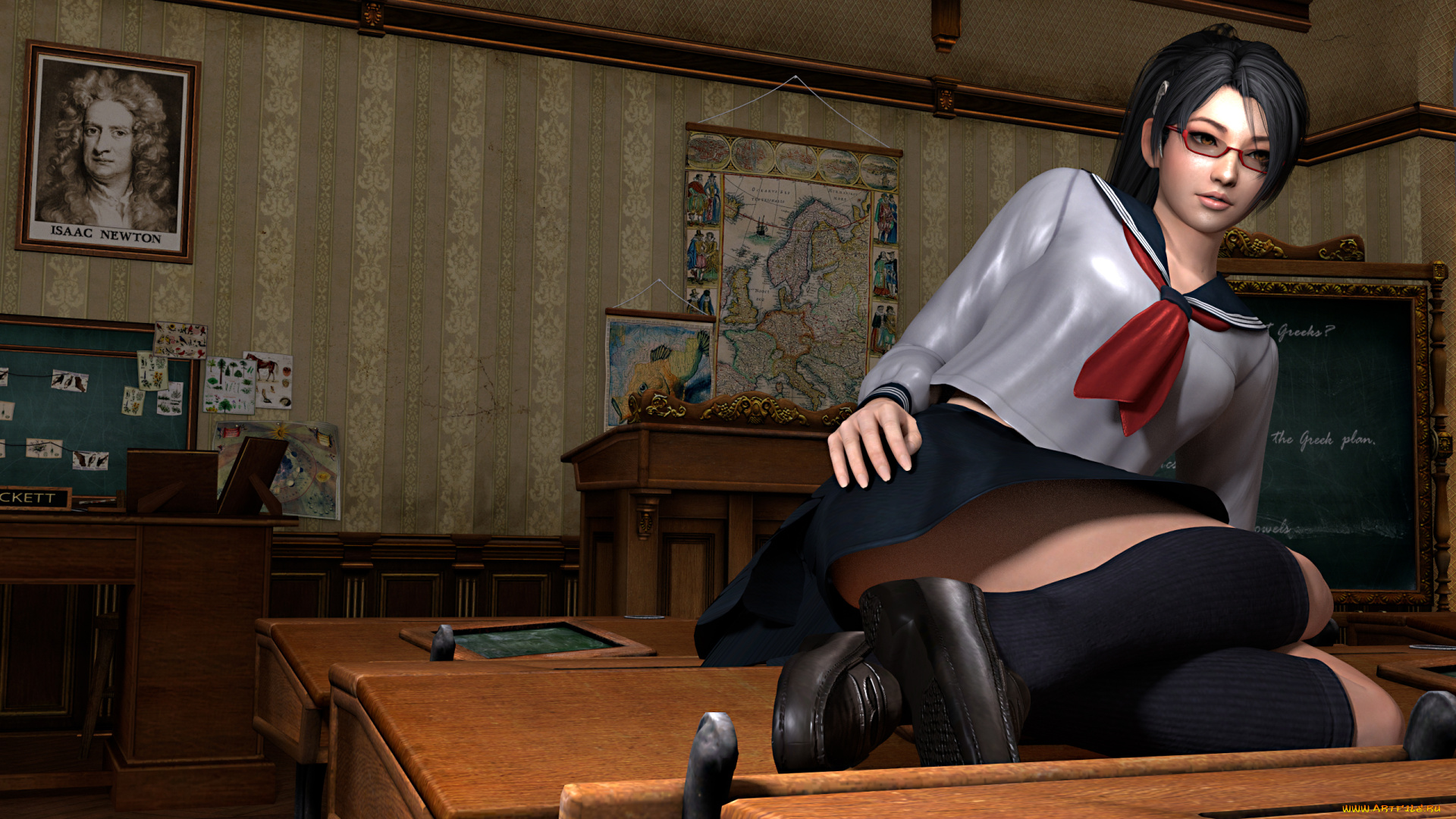 3д, графика, аниме, , anime, взгляд, девушка, фон