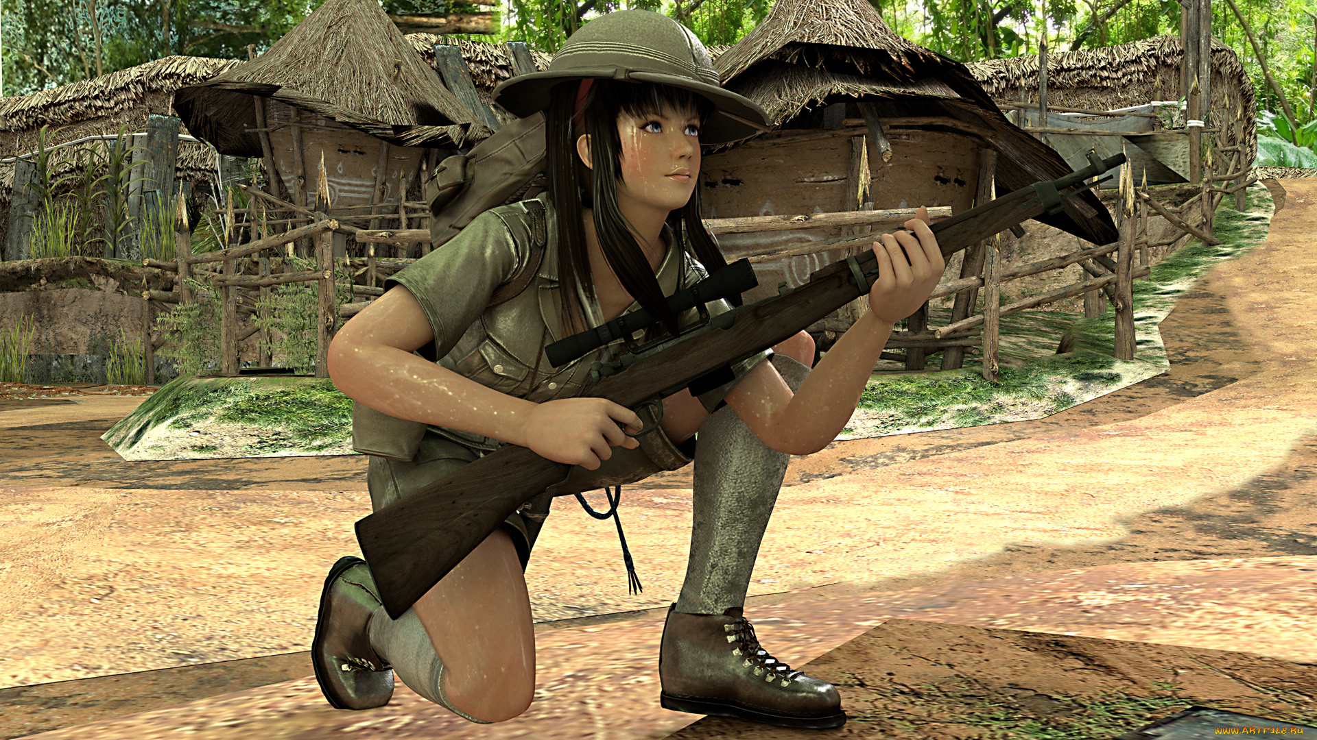 3д, графика, фантазия, , fantasy, взгляд, фон, девушка