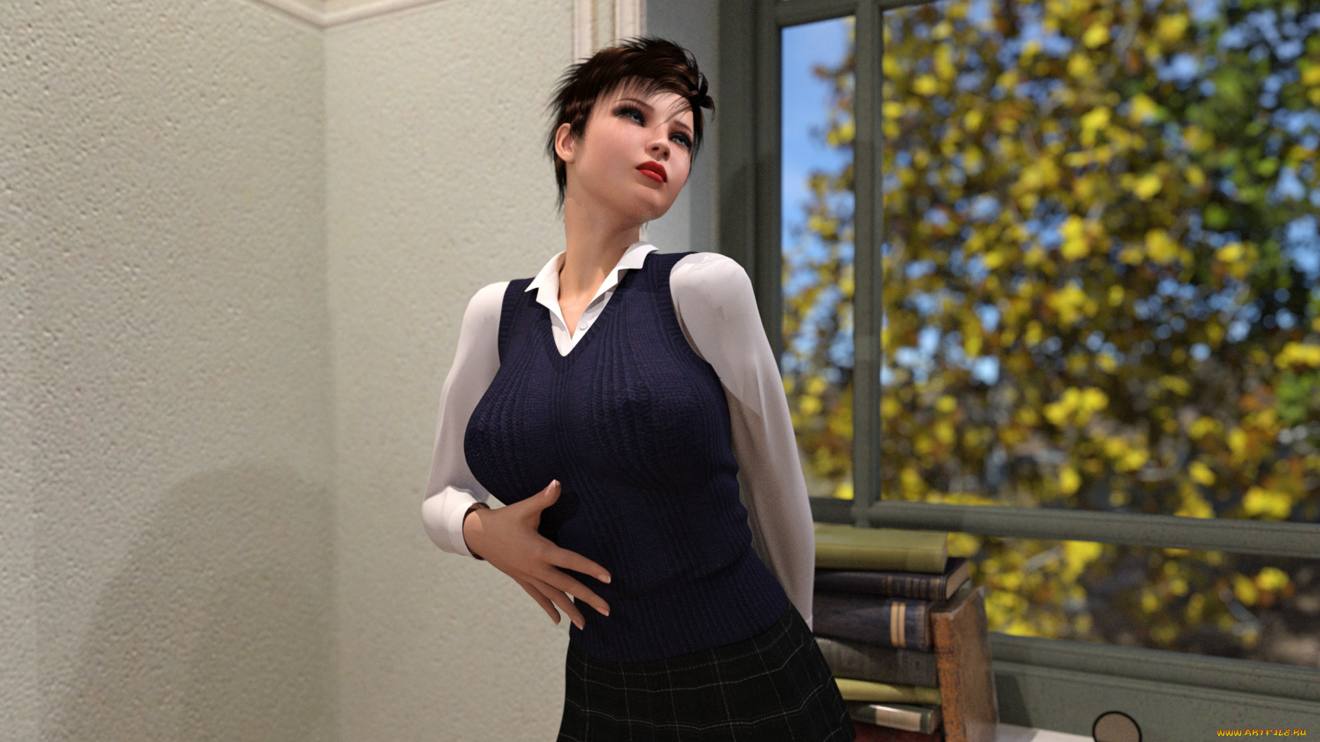 3д, графика, люди, , people, фон, взгляд, девушка