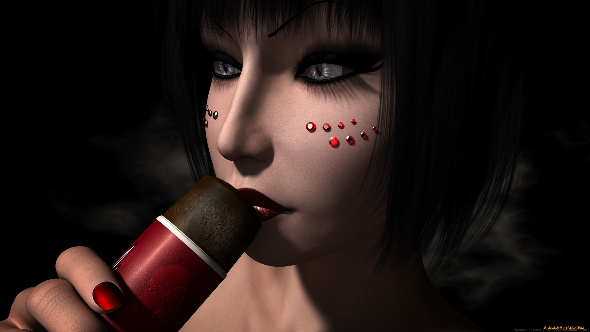 3д, графика, портрет, , portraits, фон, взгляд, девушка