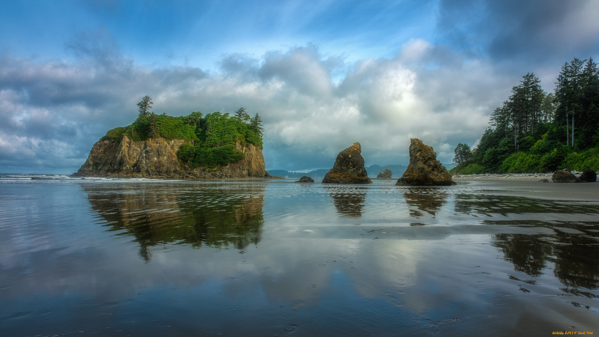 природа, побережье, берег, море