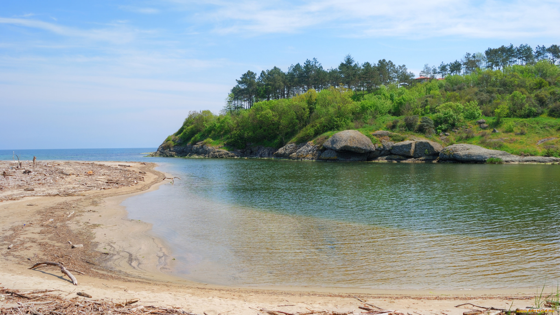 природа, побережье, море, берег