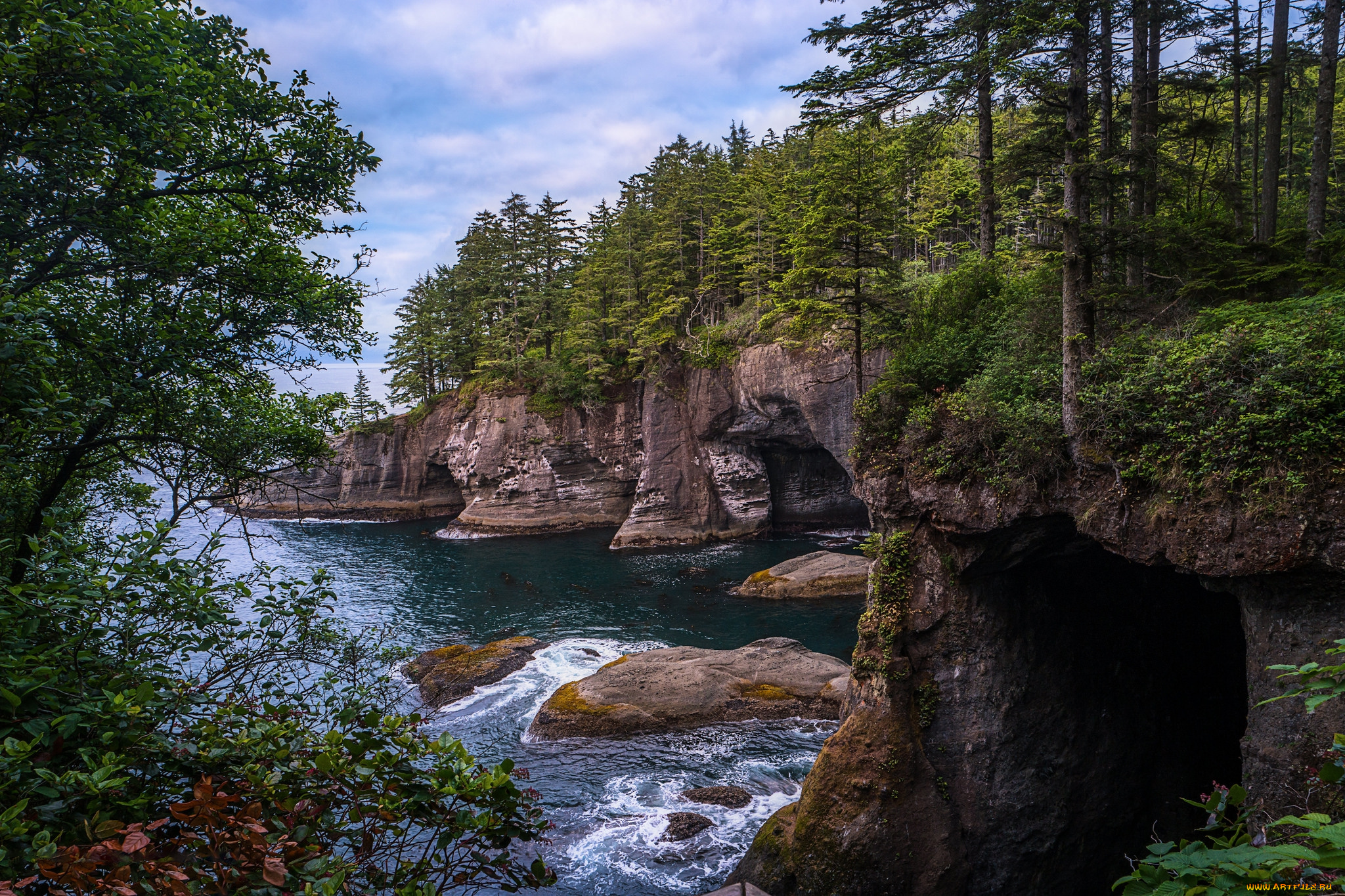 природа, побережье, берег, море