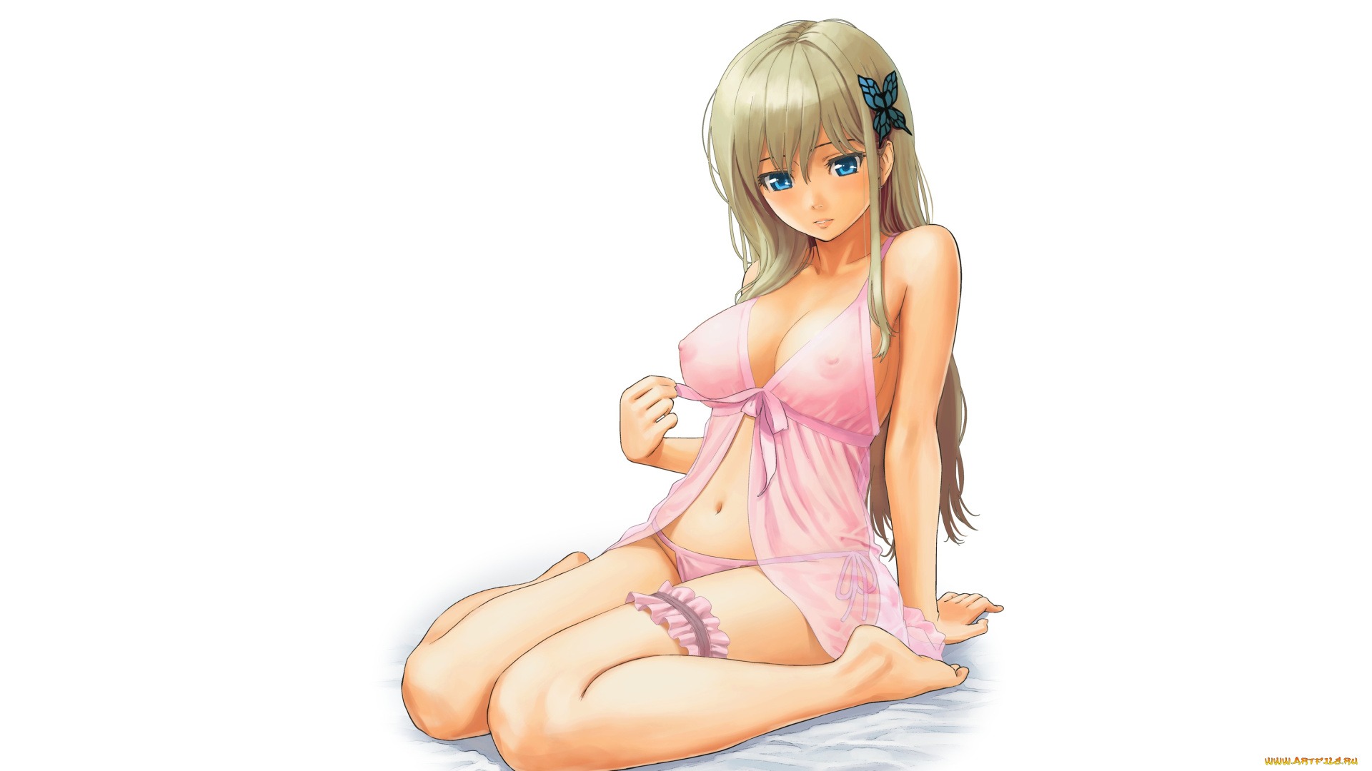 аниме, boku, wa, tomodachi, ga, sukunai, девушка, взгляд, фон