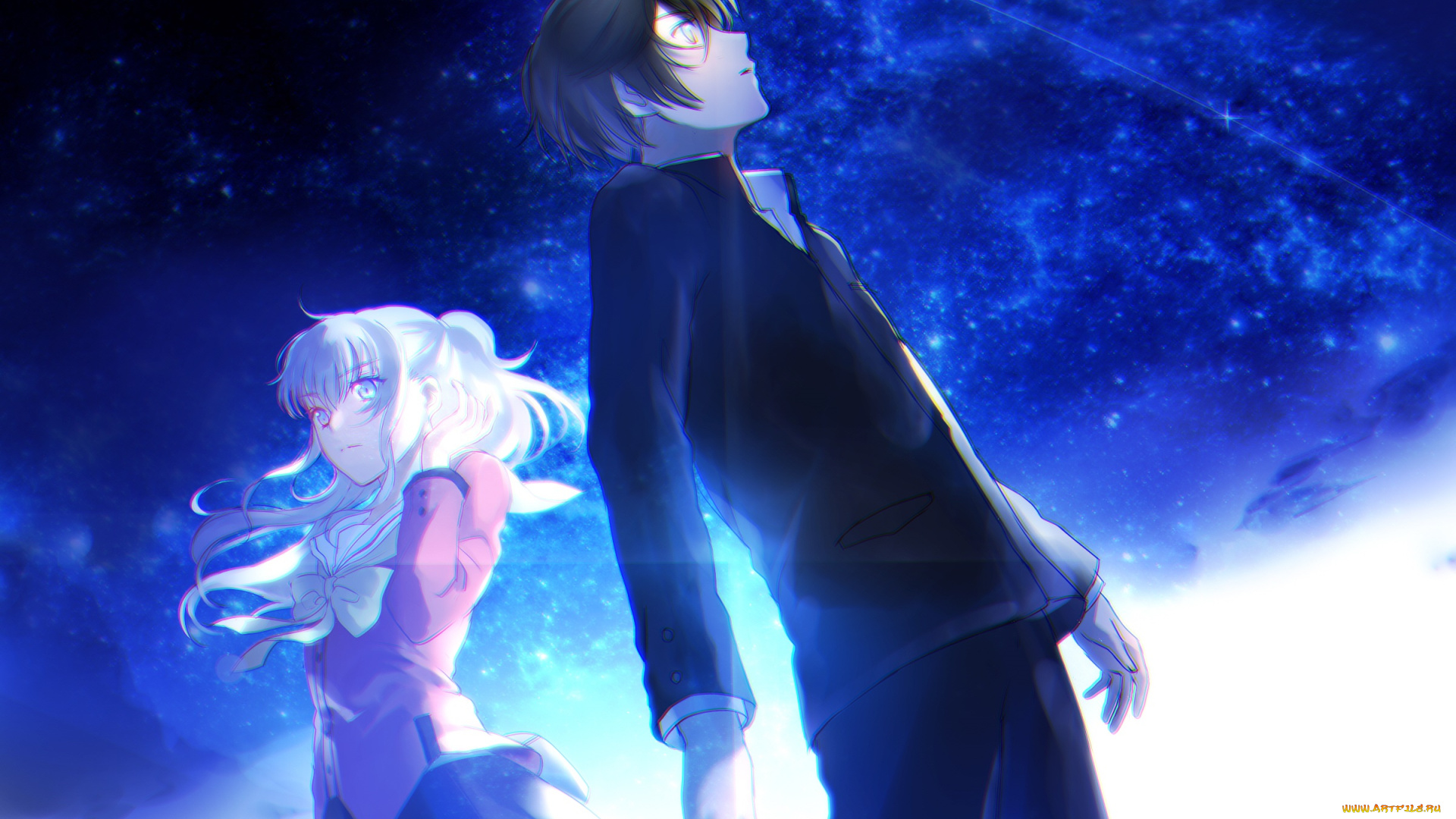 аниме, charlotte, парень, девушка