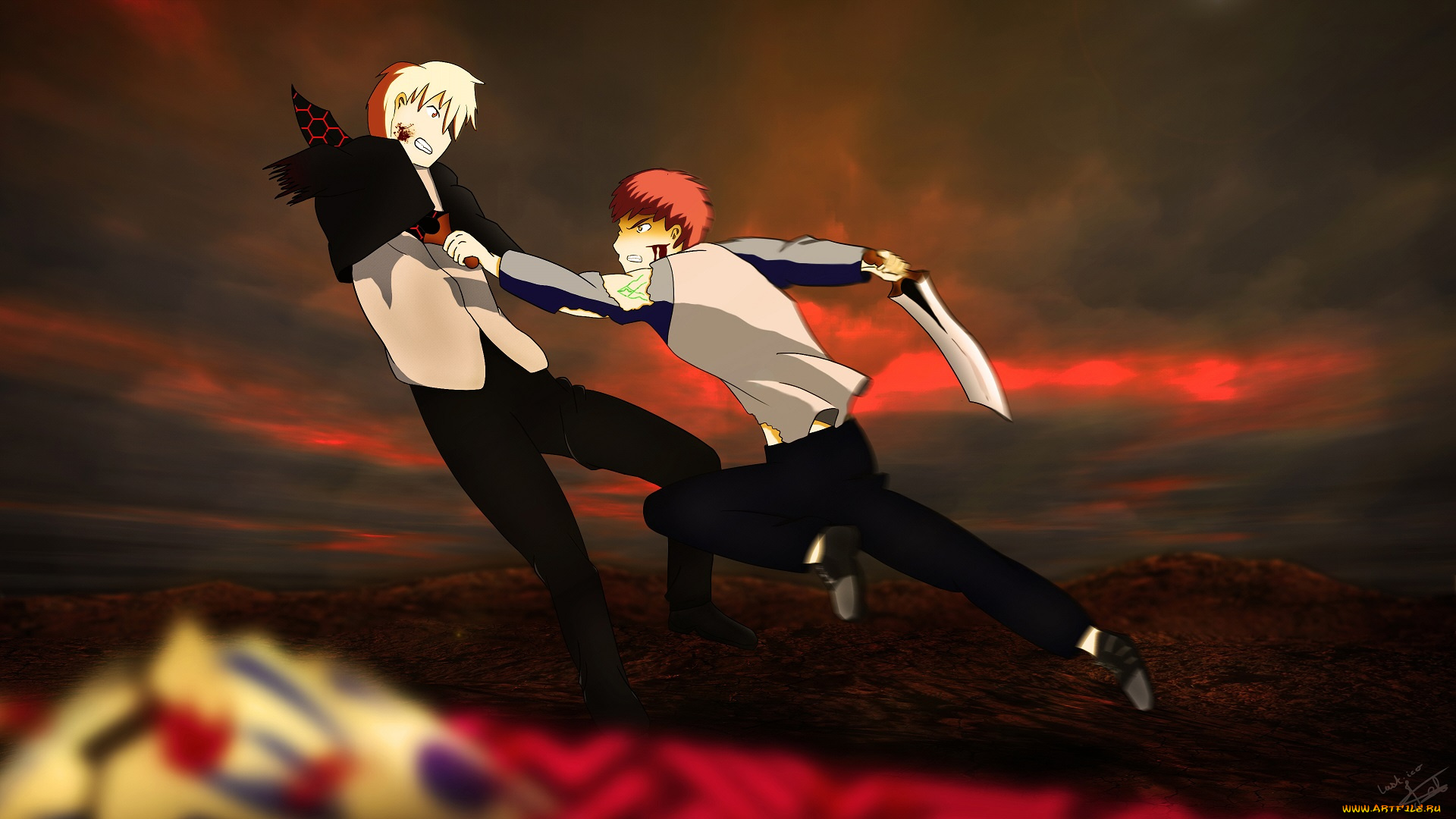 аниме, fate, stay, night, парни