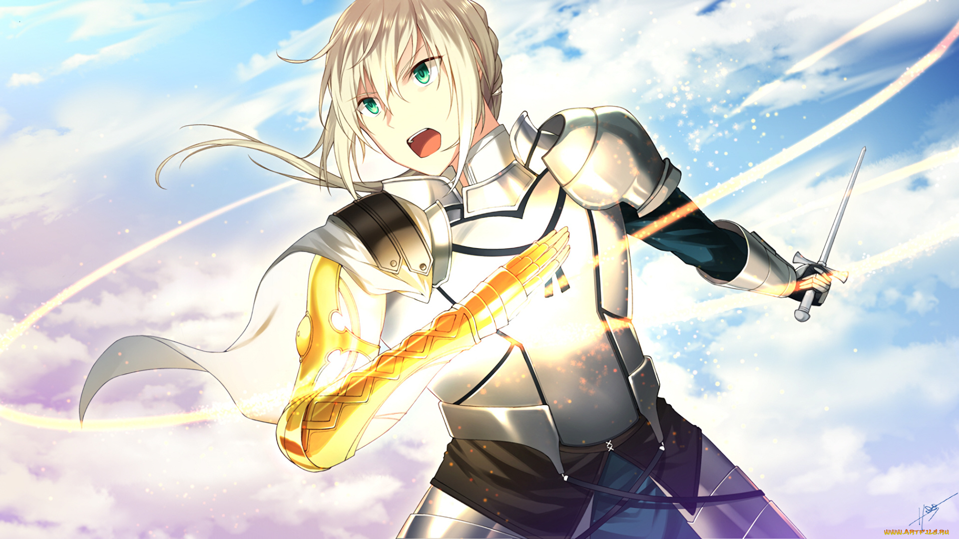 аниме, fate, stay, night, сейбер