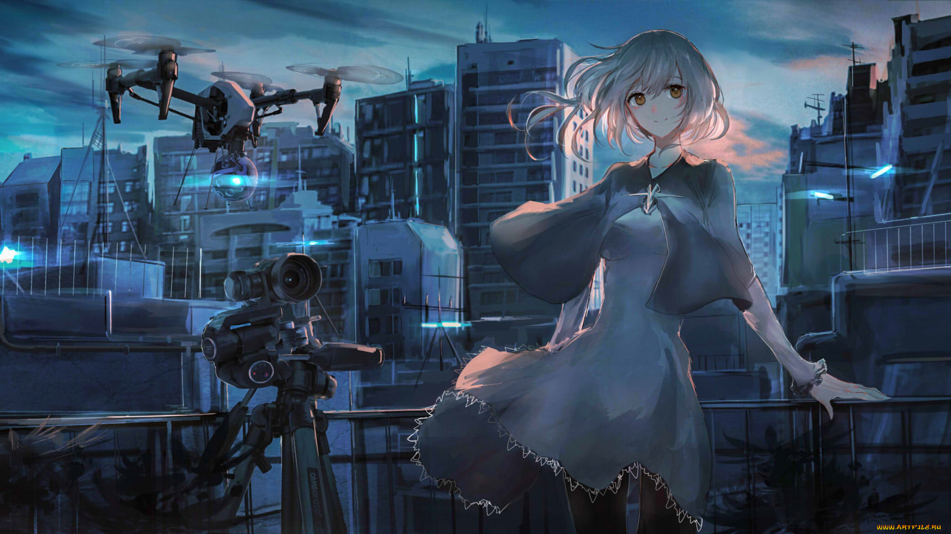 аниме, оружие, , техника, , технологии, девушка