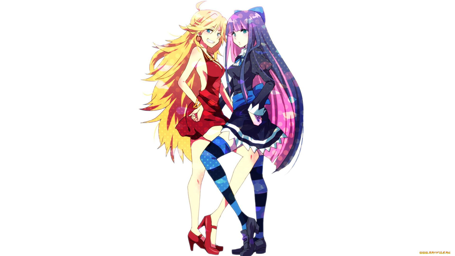 аниме, panty, &, stocking, with, garterbelt, девушка
