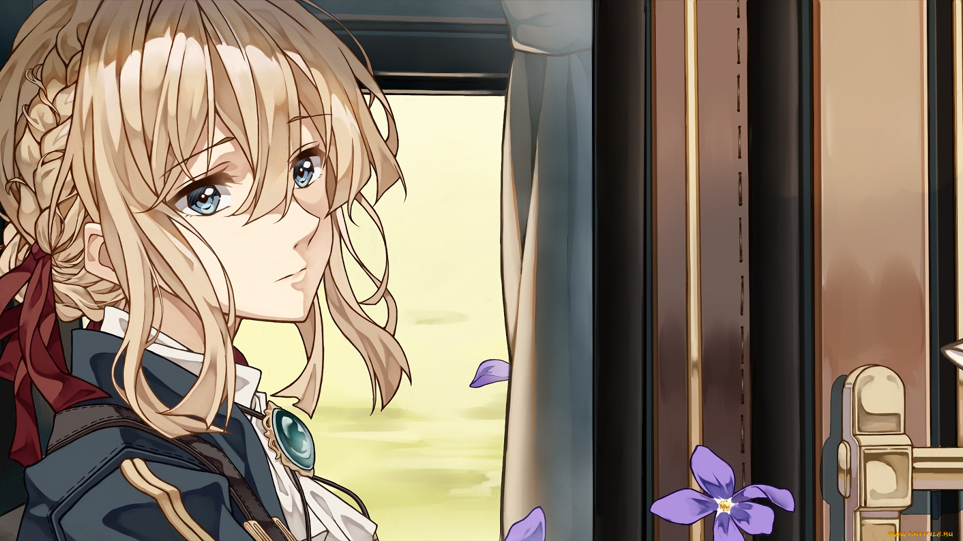 аниме, unknown, , другое, девушка, взгляд, фон