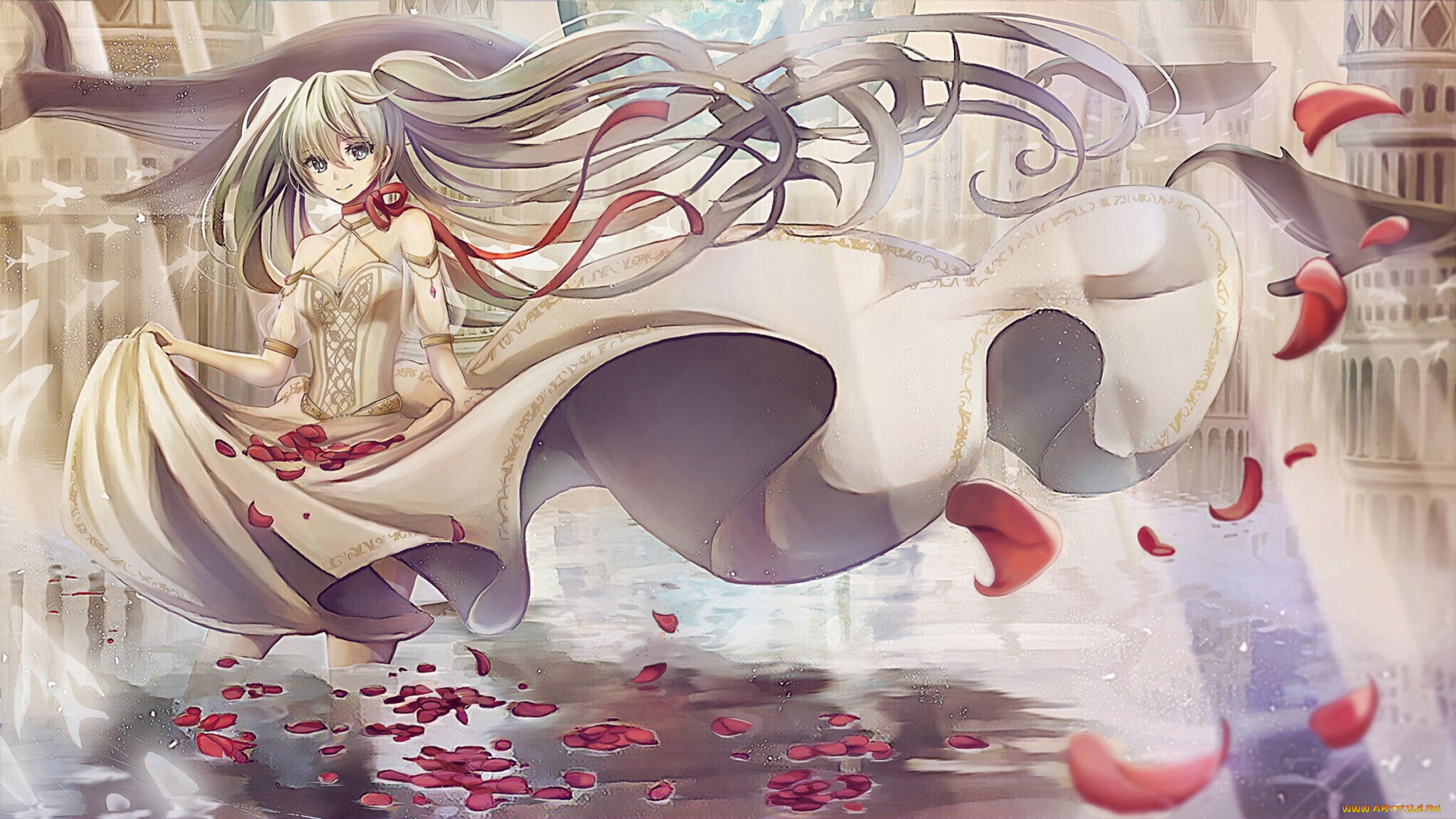 аниме, vocaloid, девушка