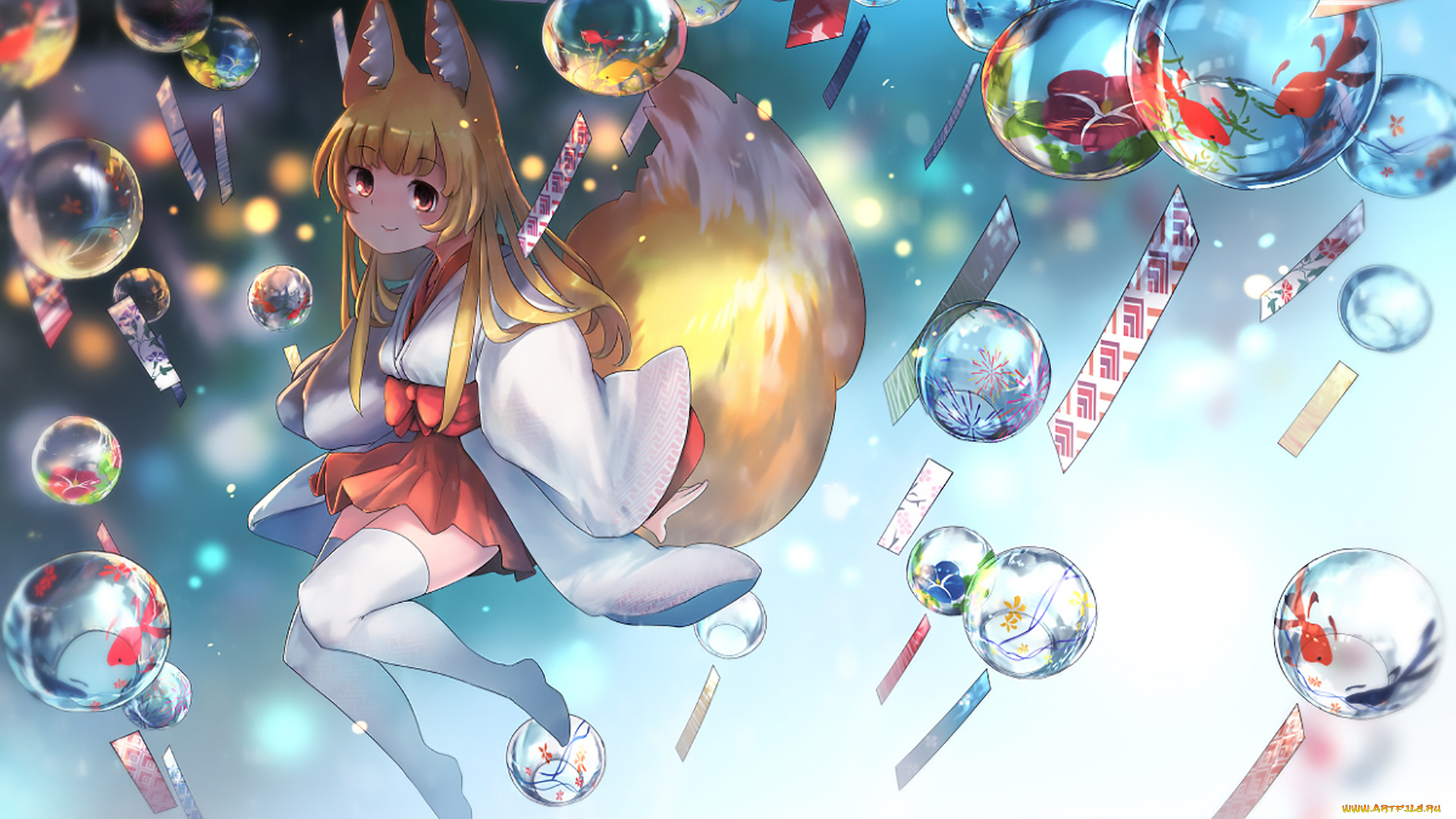 аниме, животные, , существа, девушка