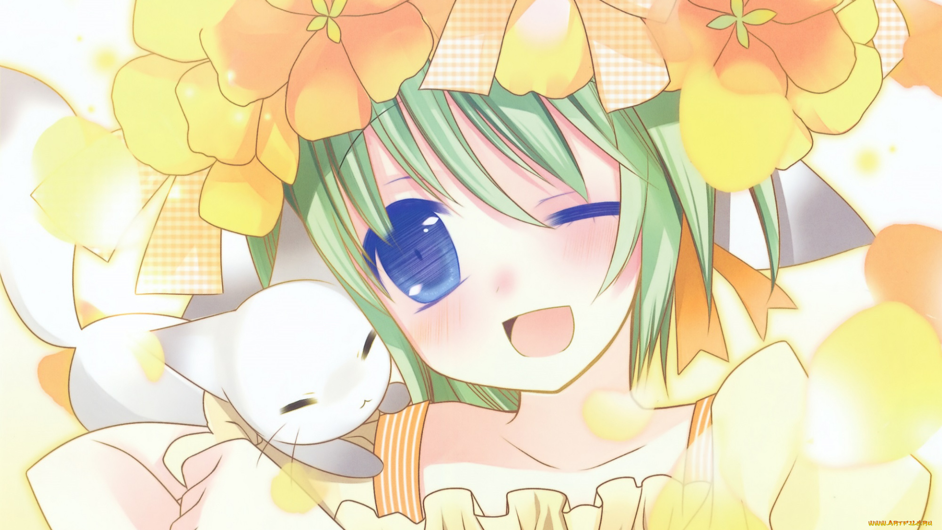 аниме, животные, , существа, девушка