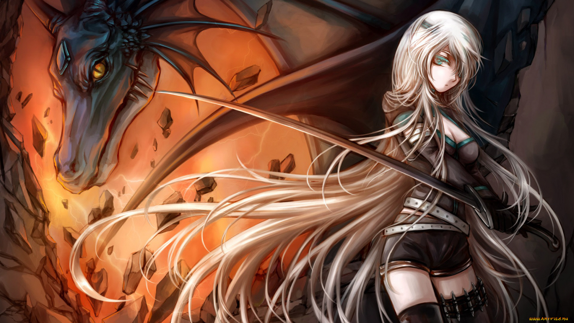 аниме, животные, , существа, девушка