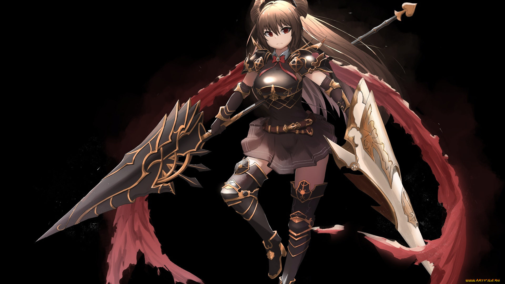 аниме, животные, , существа, девушка, взгляд, фон